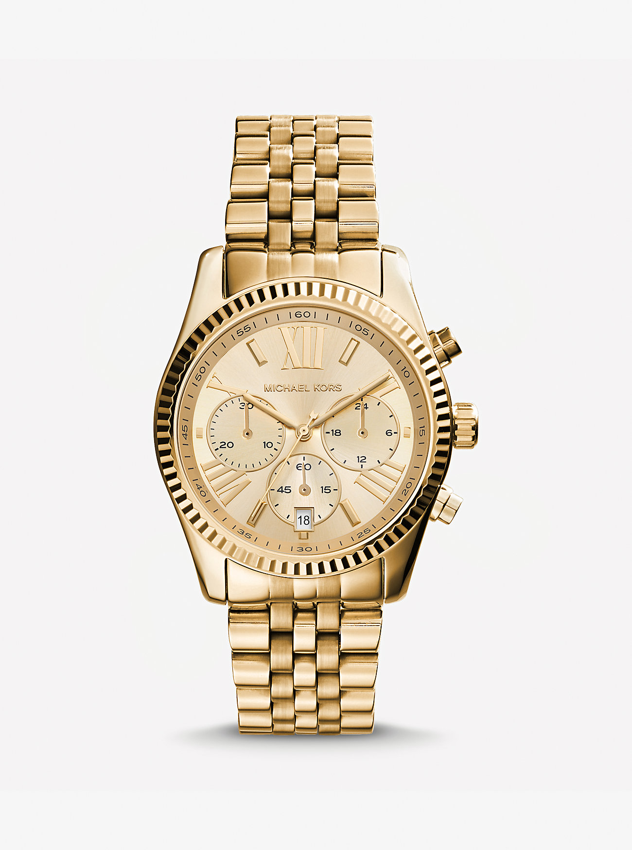 MK Lexington Gold-Tone Watch -