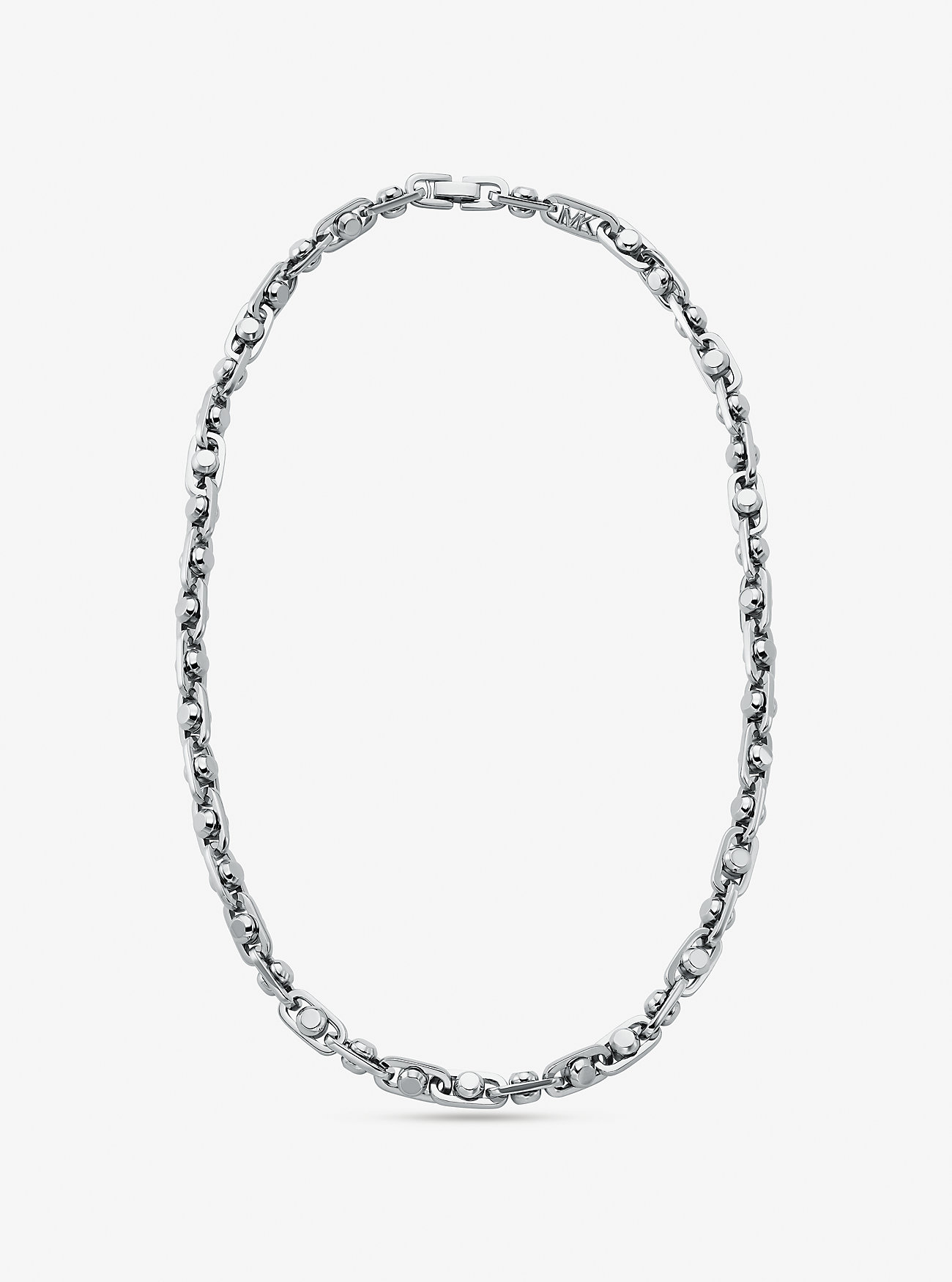 MK Astor Medium Precious Metal-Plated Brass Link Necklace -