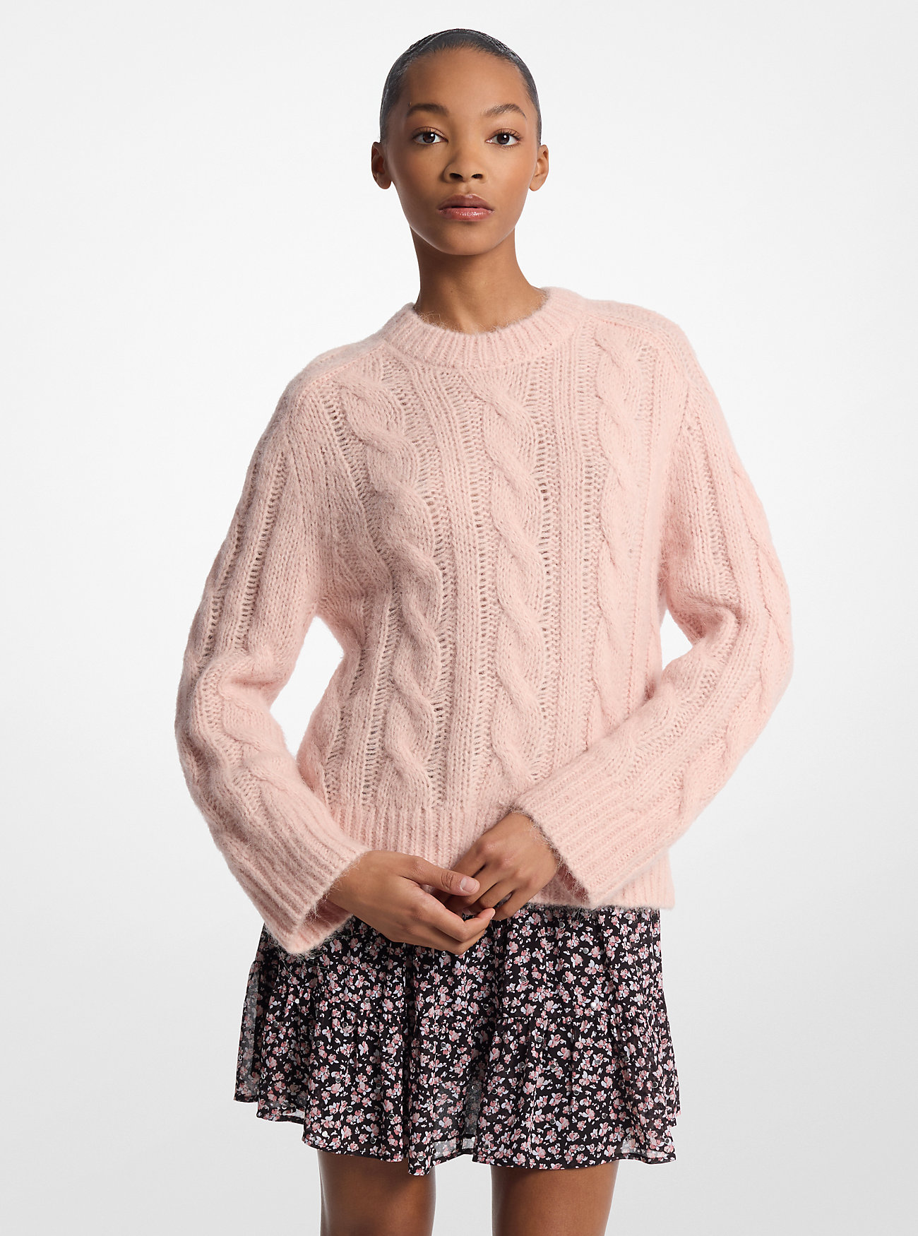 MK Cable Knit Nylon and Alpaca Blend Jumper -