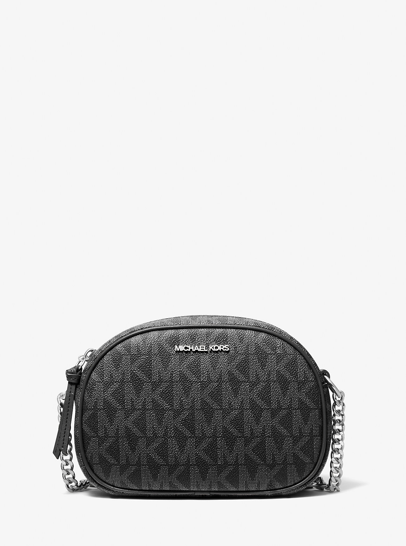 MK Jet Set Small Signature Logo Oval Crossbody Bag -