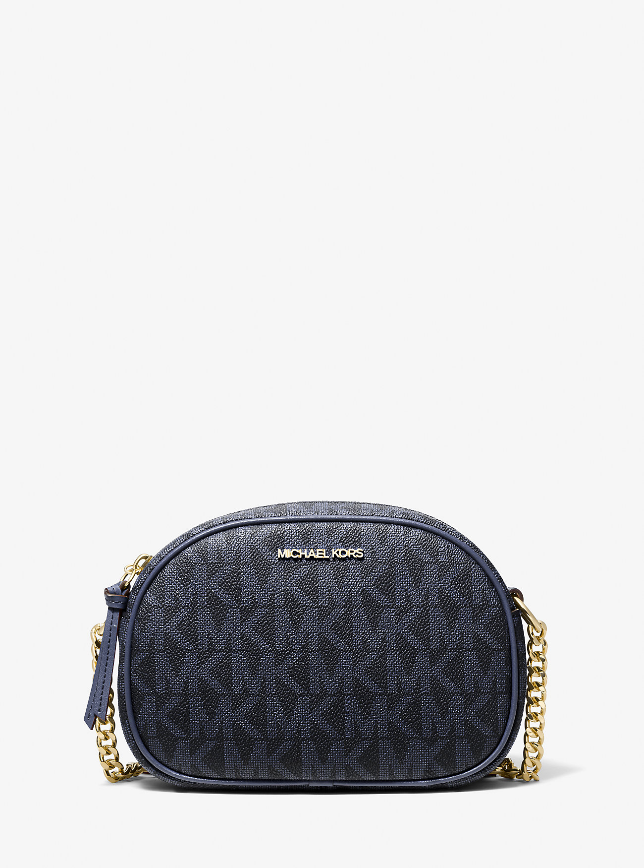 MK Jet Set Small Signature Logo Oval Crossbody Bag -