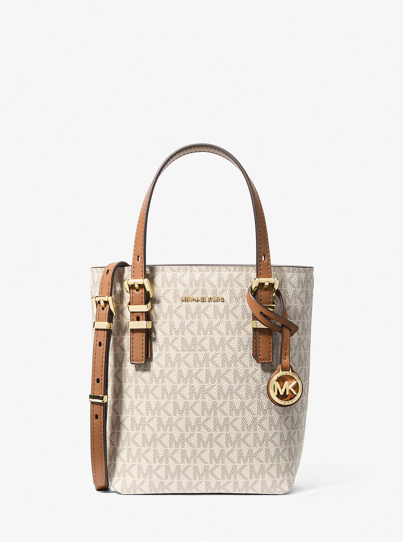 MK Quinn Extra-Small Signature Logo and Leather Convertible Tote Bag -