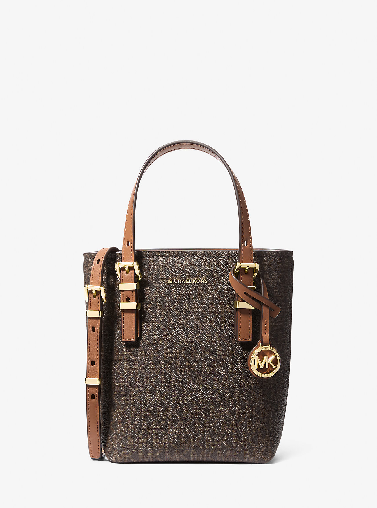 MK Quinn Extra-Small Signature Logo and Leather Convertible Tote Bag -