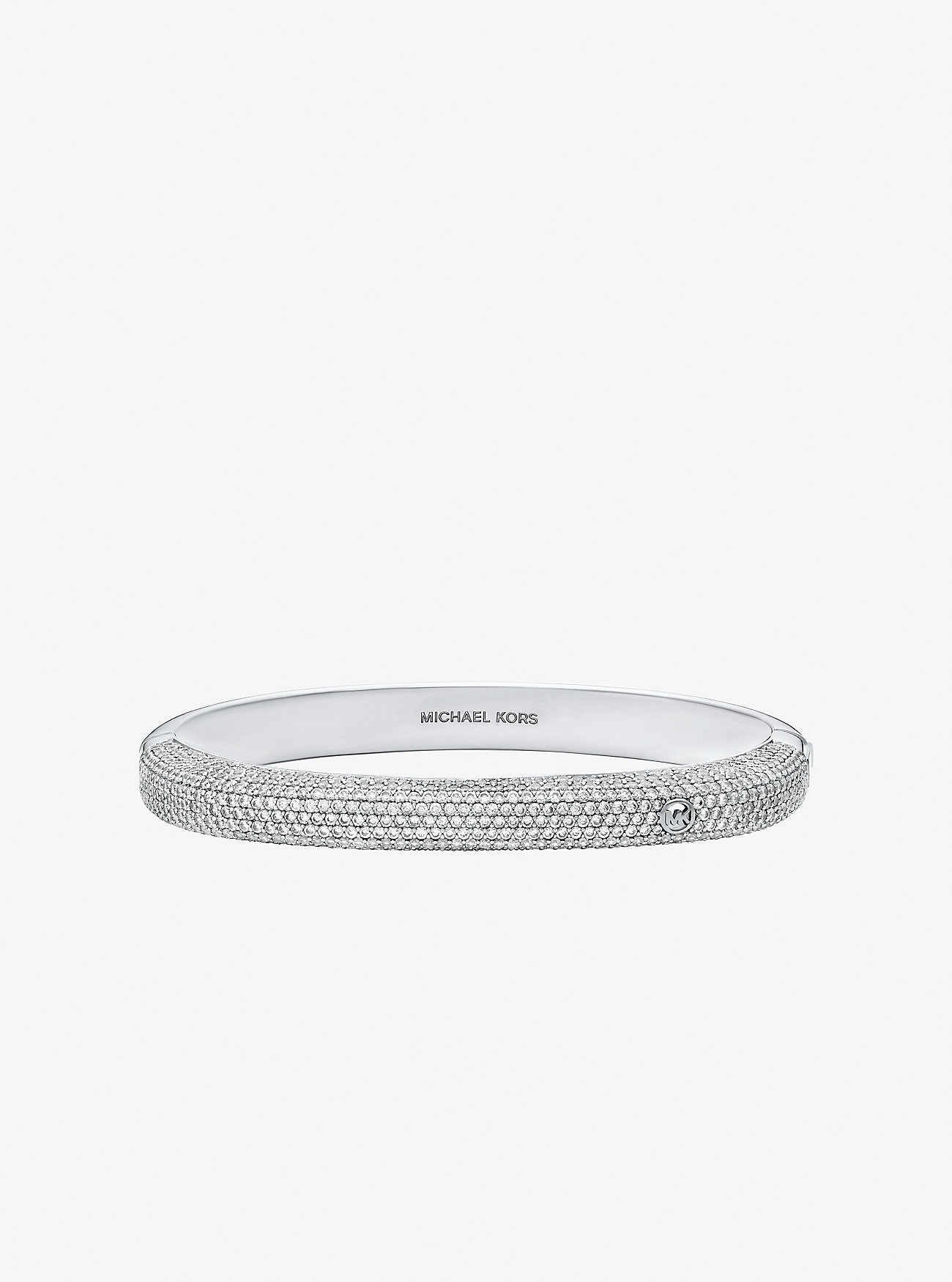 MK Pavé Square Bangle - Silver
