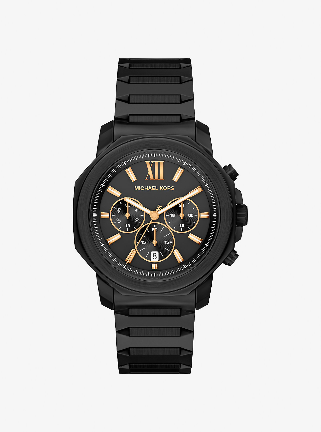 MK Oversized Prescott Black-Tone Watch -