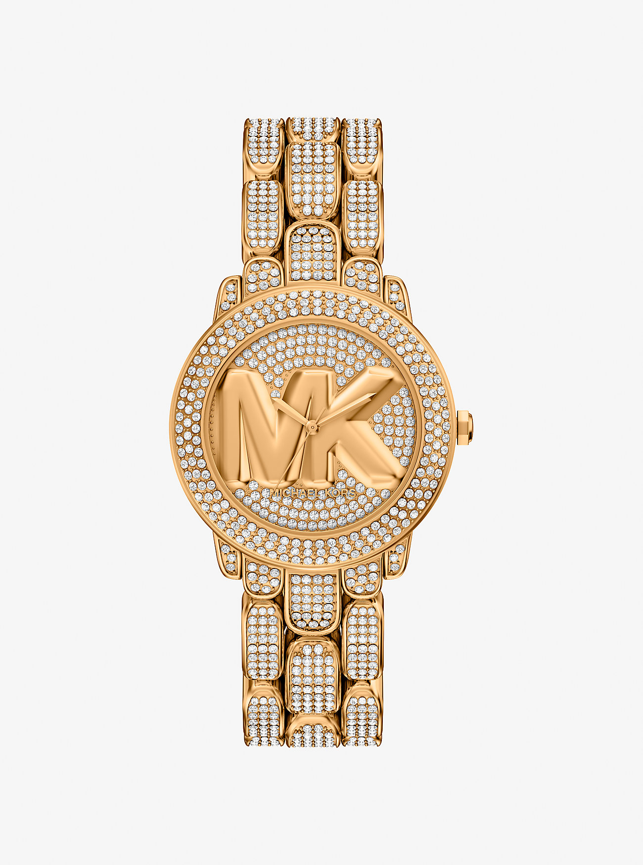 MK Pavé Phoebe Gold-Tone Watch -