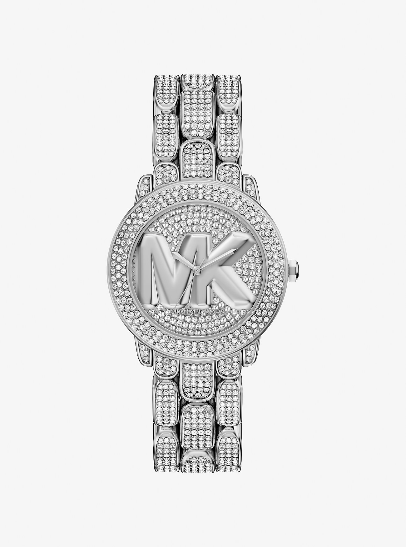 MK Pavé Phoebe Silver-Tone Watch -