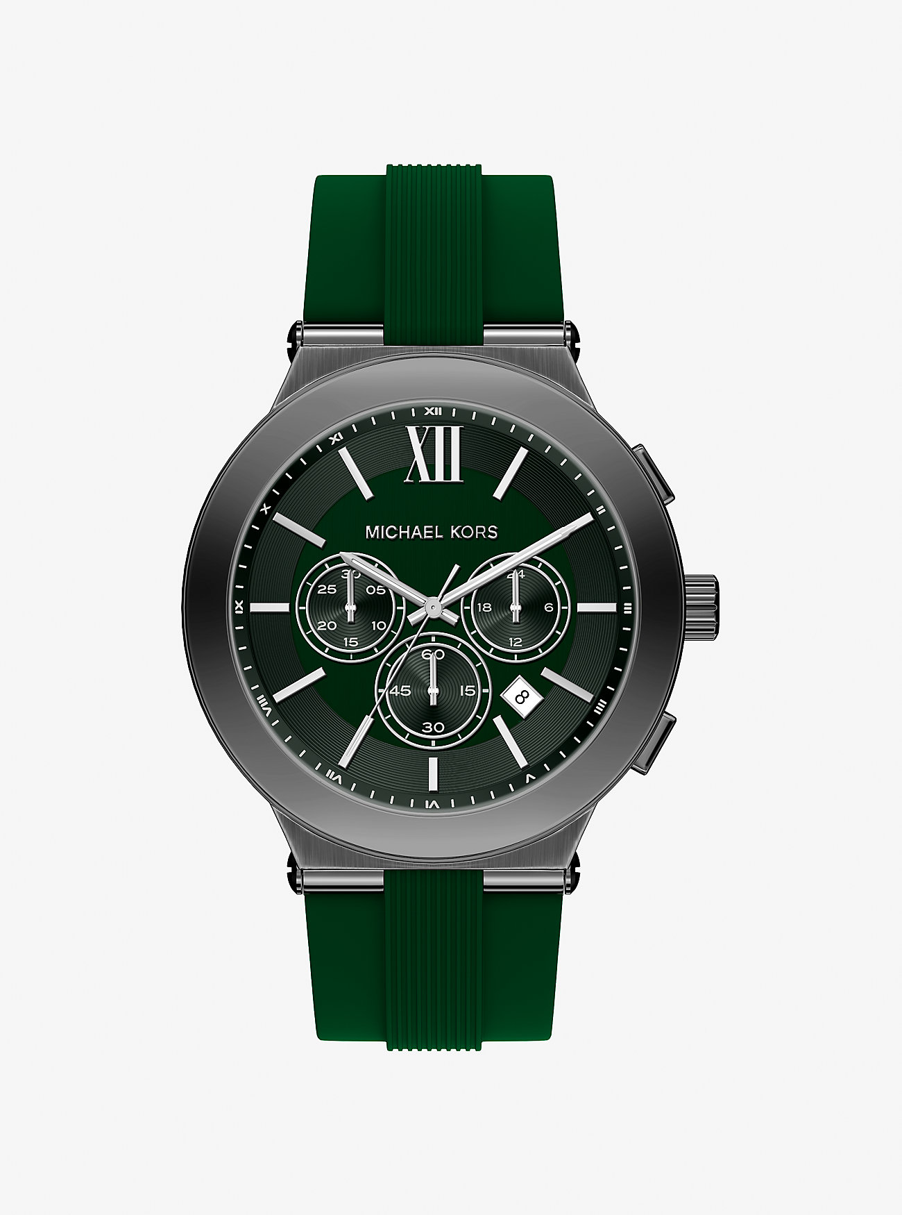 MK Oversized Billie Gunmetal and Silicone Watch -