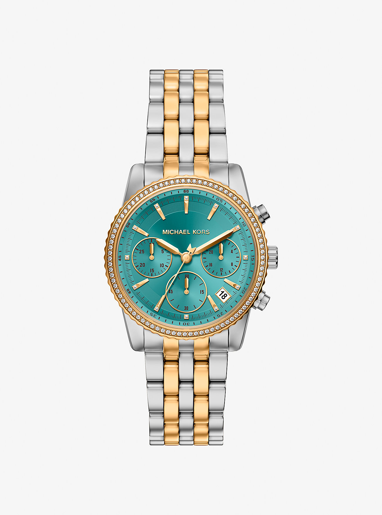 MK Bryant Pavé Two-Tone Watch -