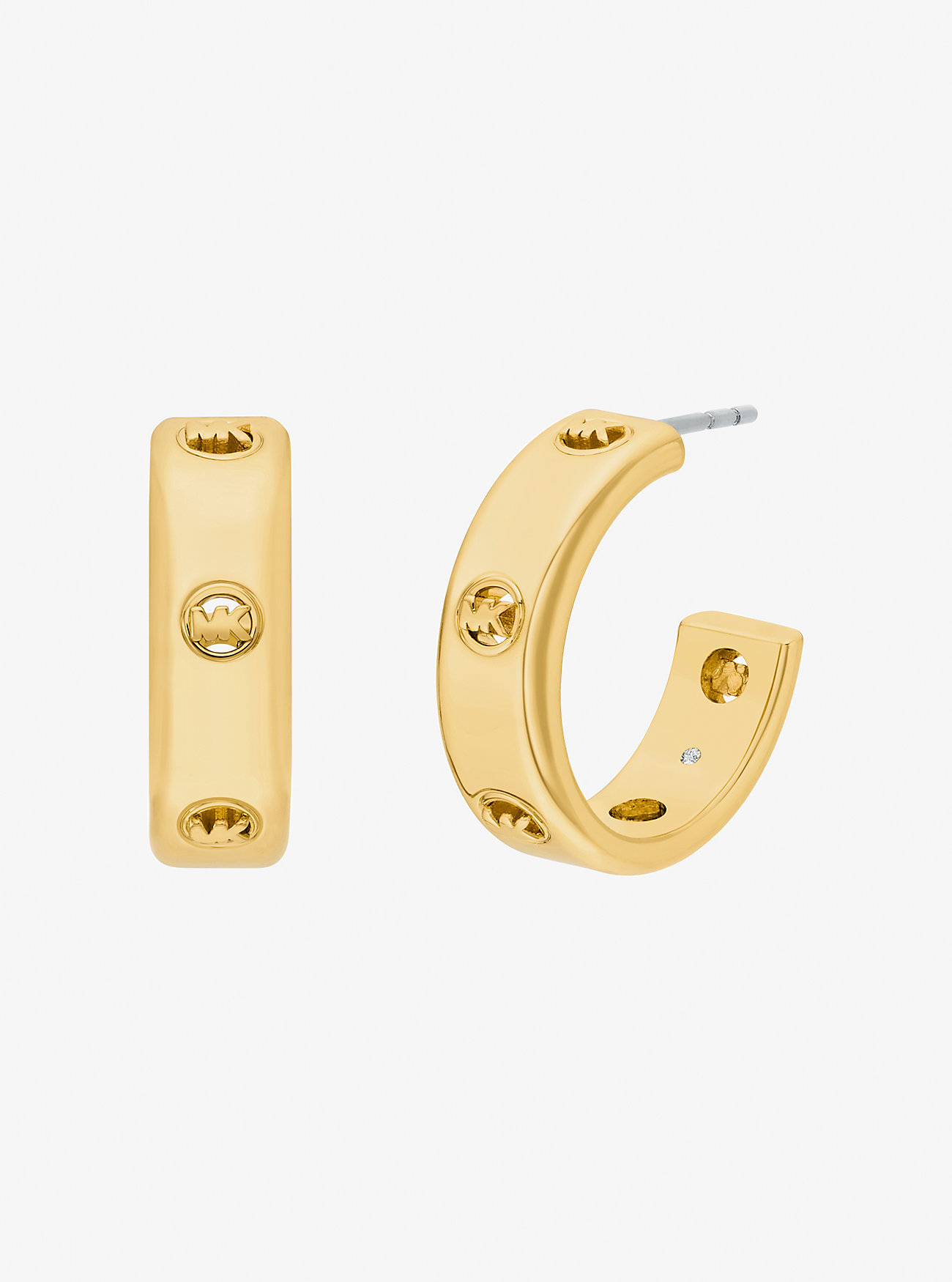 MK Logo Huggie Earrings -