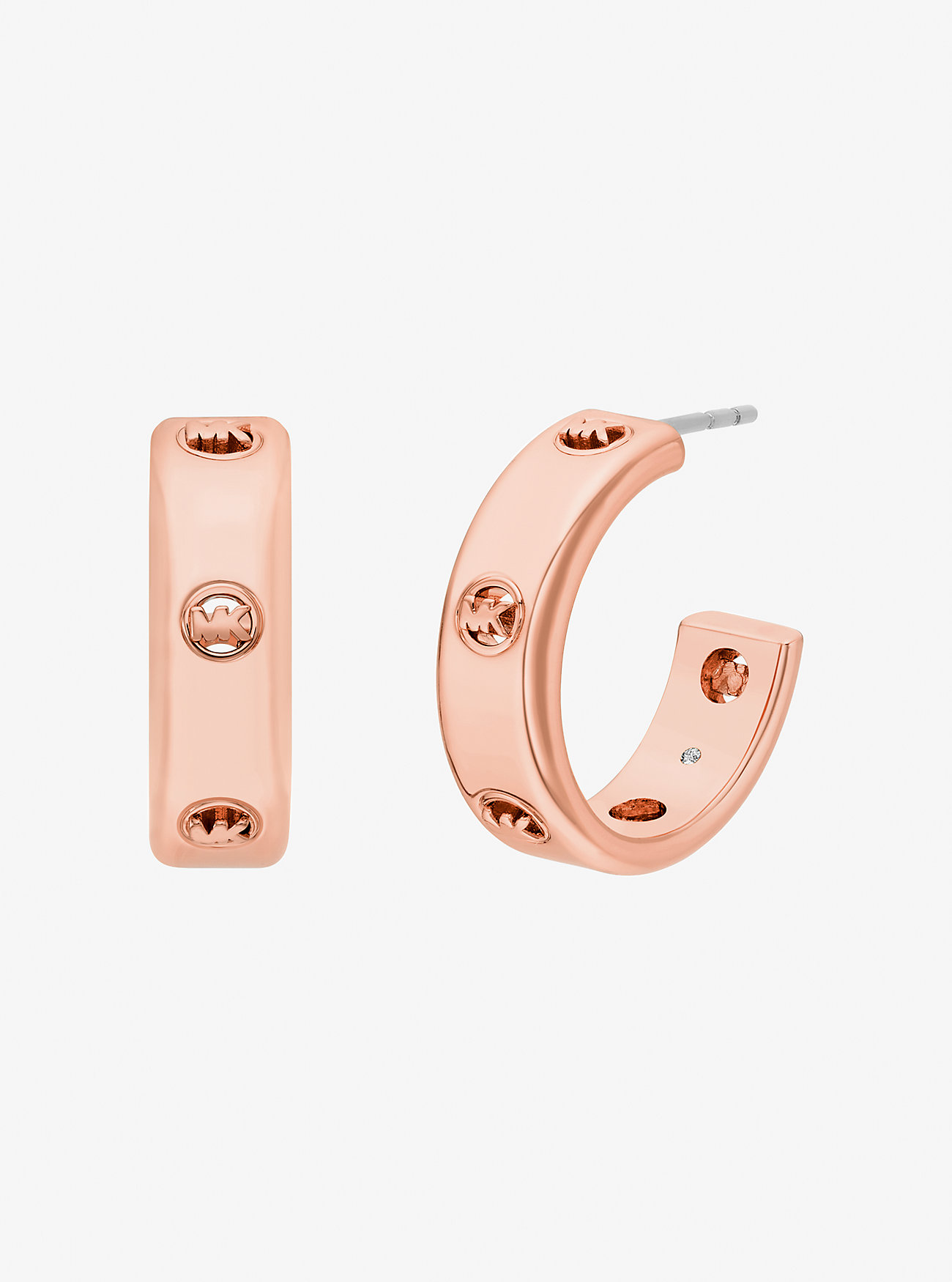 MK Logo Huggie Earrings -