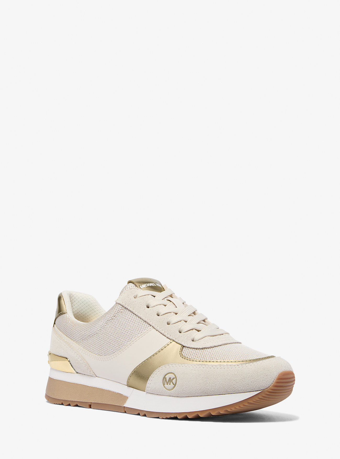 MK Andi Metallic Mesh and Leather Trainer -