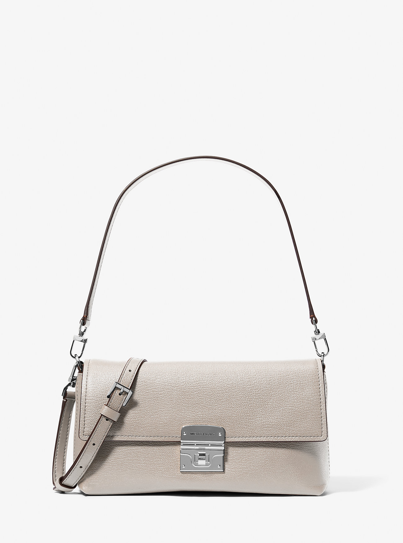 MK Addie Medium Leather Convertible Shoulder Bag - by MICHAEL Michael Kors