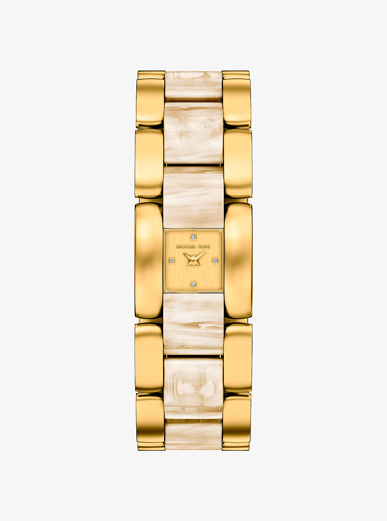 MK Petite Darrington Gold-Tone and Tortoiseshell Acetate Watch -