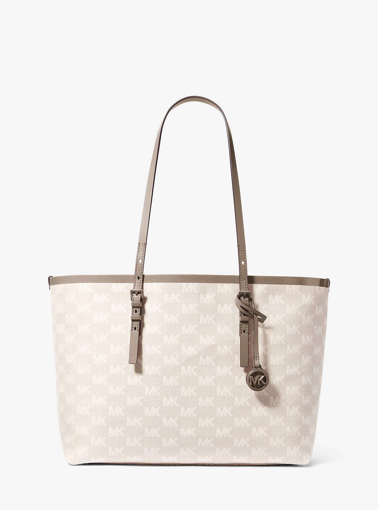 MK Quinn Large Logo Jacquard Tote Bag with Pouch -