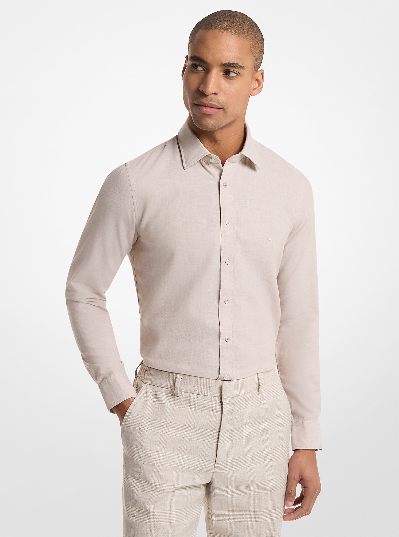 MK Cotton and Linen Slim-Fit Shirt -