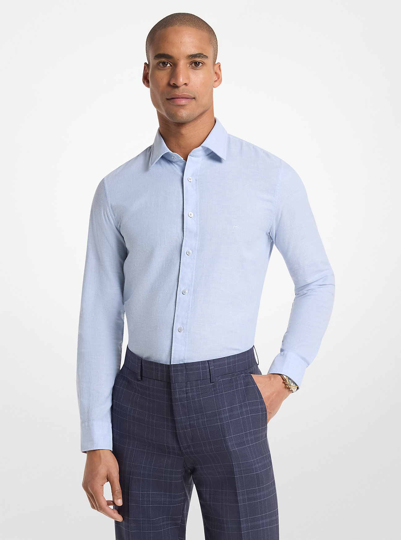 MK Cotton and Linen Slim-Fit Shirt -