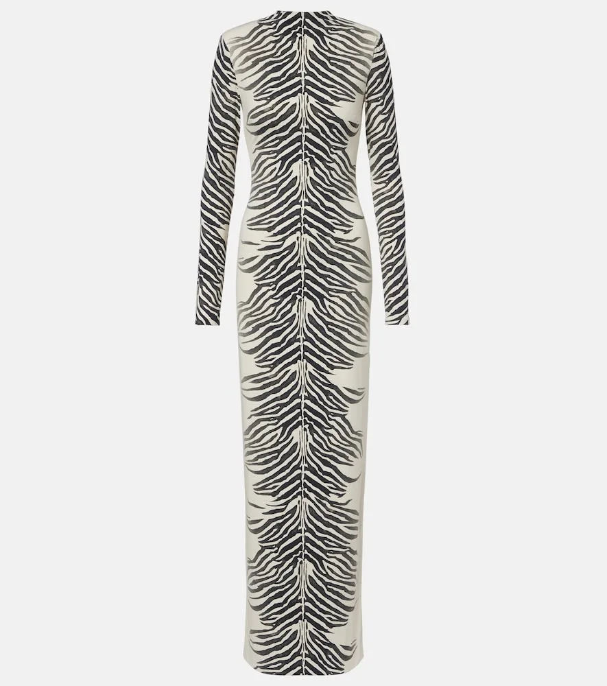 Robe Longue Kari à Imprimé Zèbre