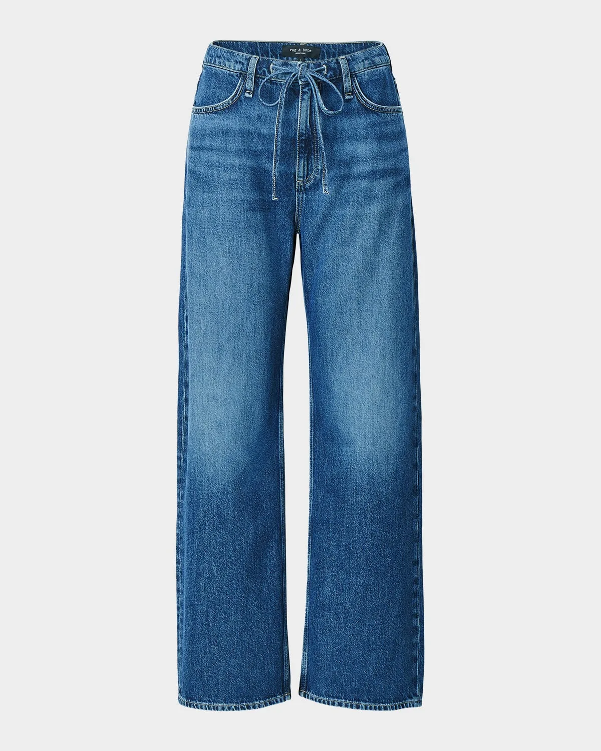 Phoebe Drawstring Wide-Leg Jeans