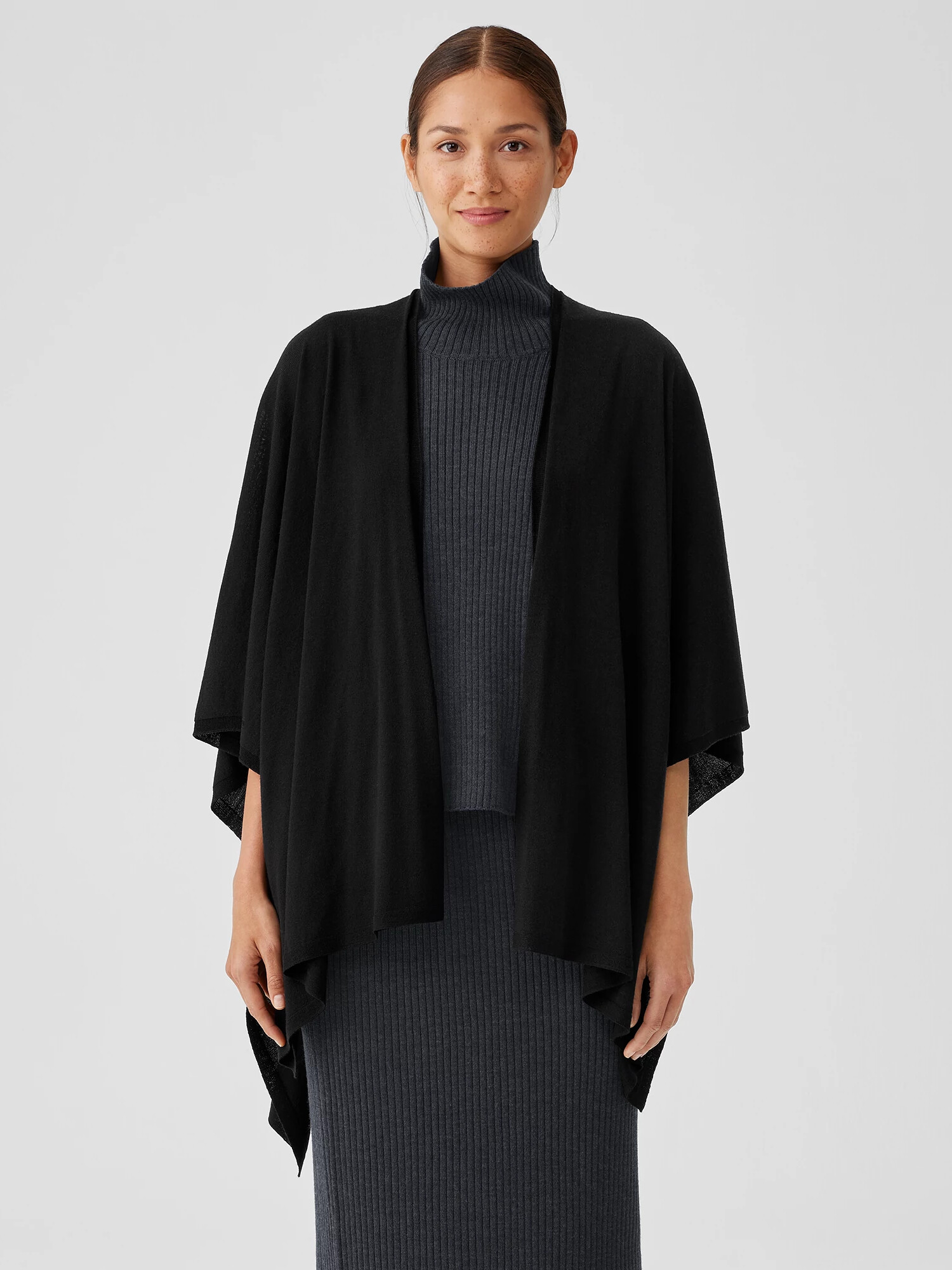Fine Merino Jersey Poncho