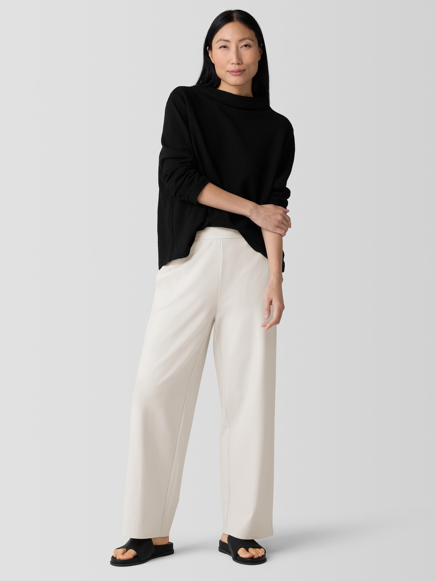 Washable Flex Ponte Wide-Leg Pant