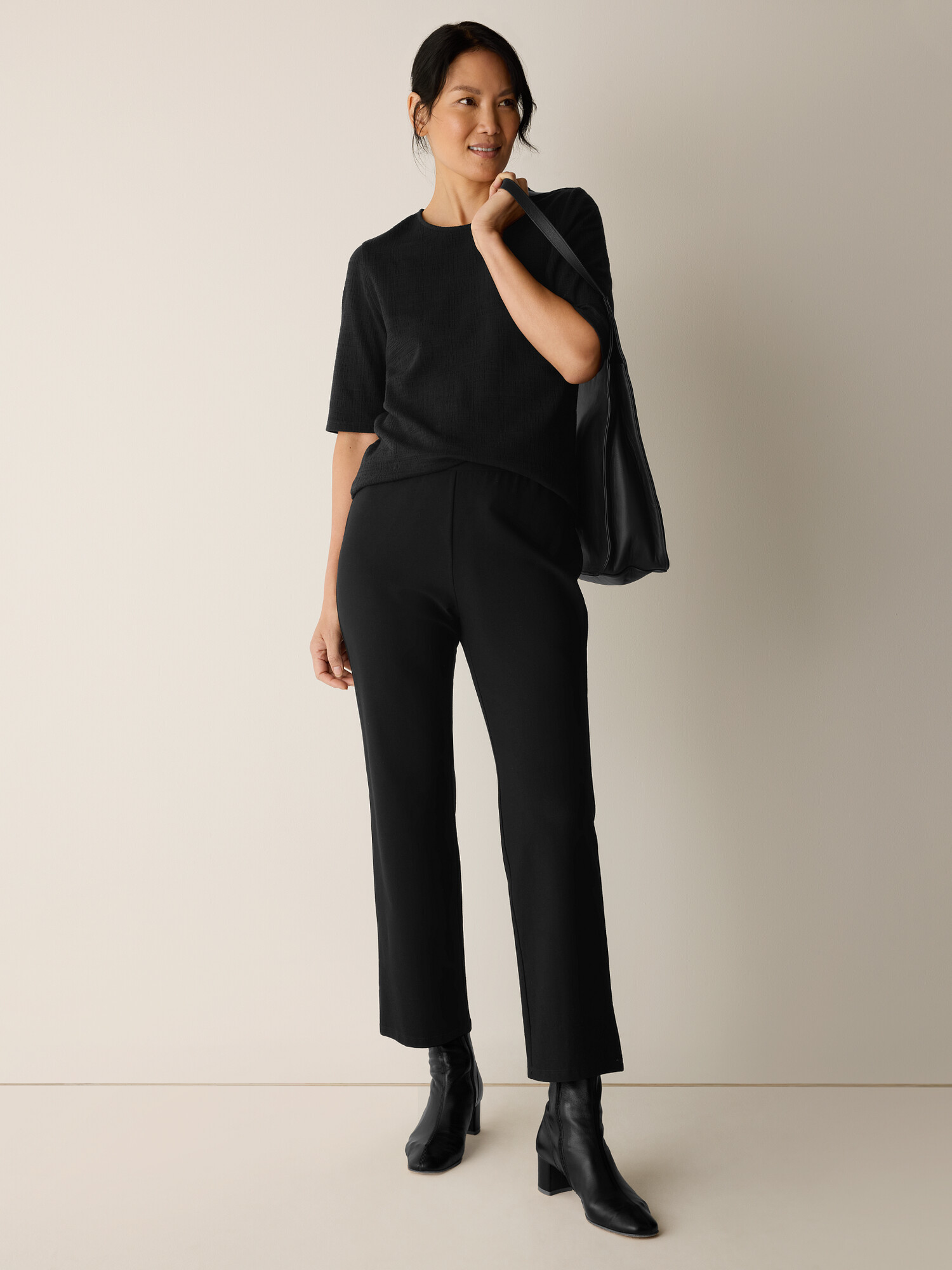 Washable Stretch Crepe Kick Pant