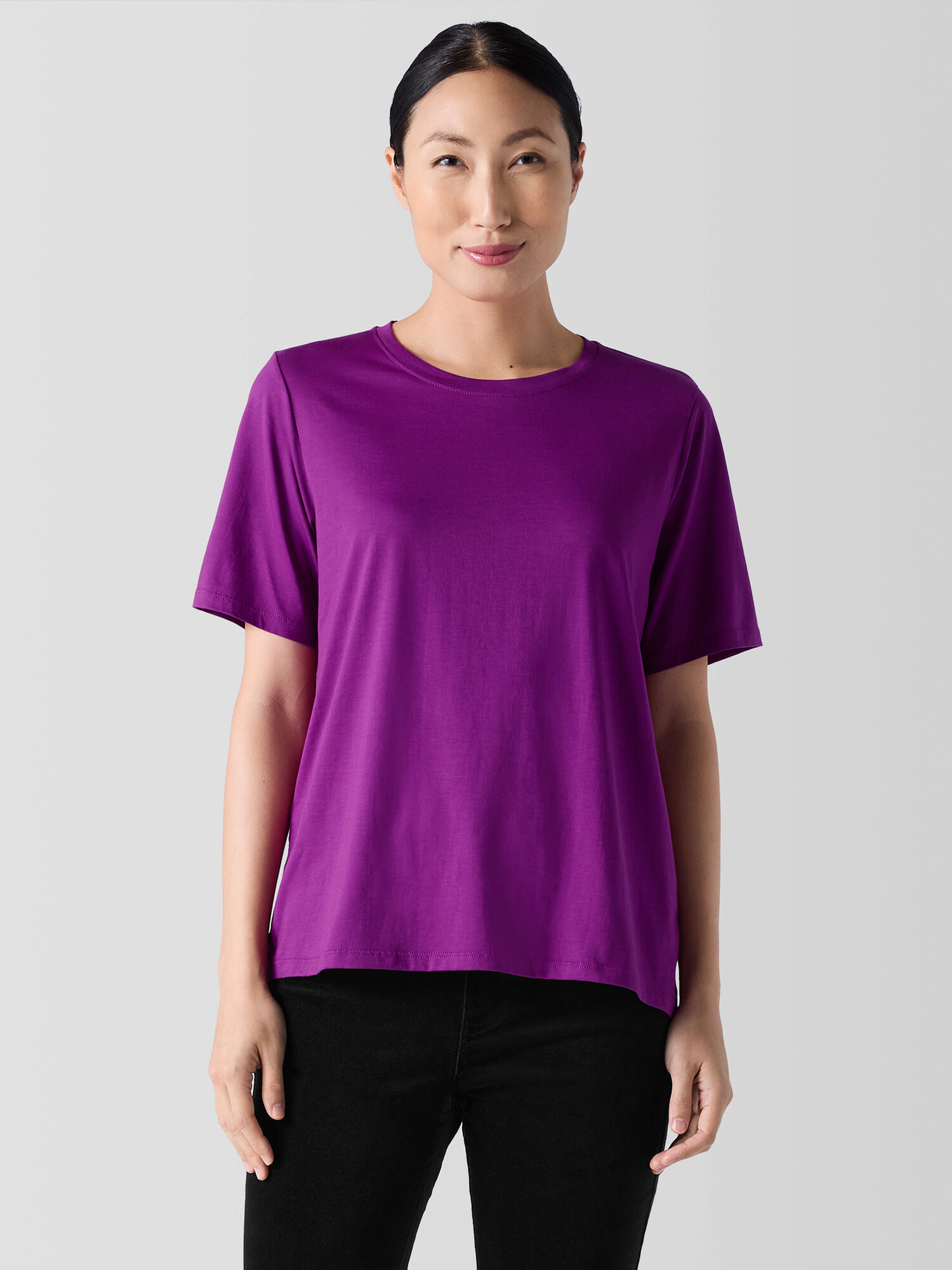 Organic Pima Cotton Jersey Round Neck Tee