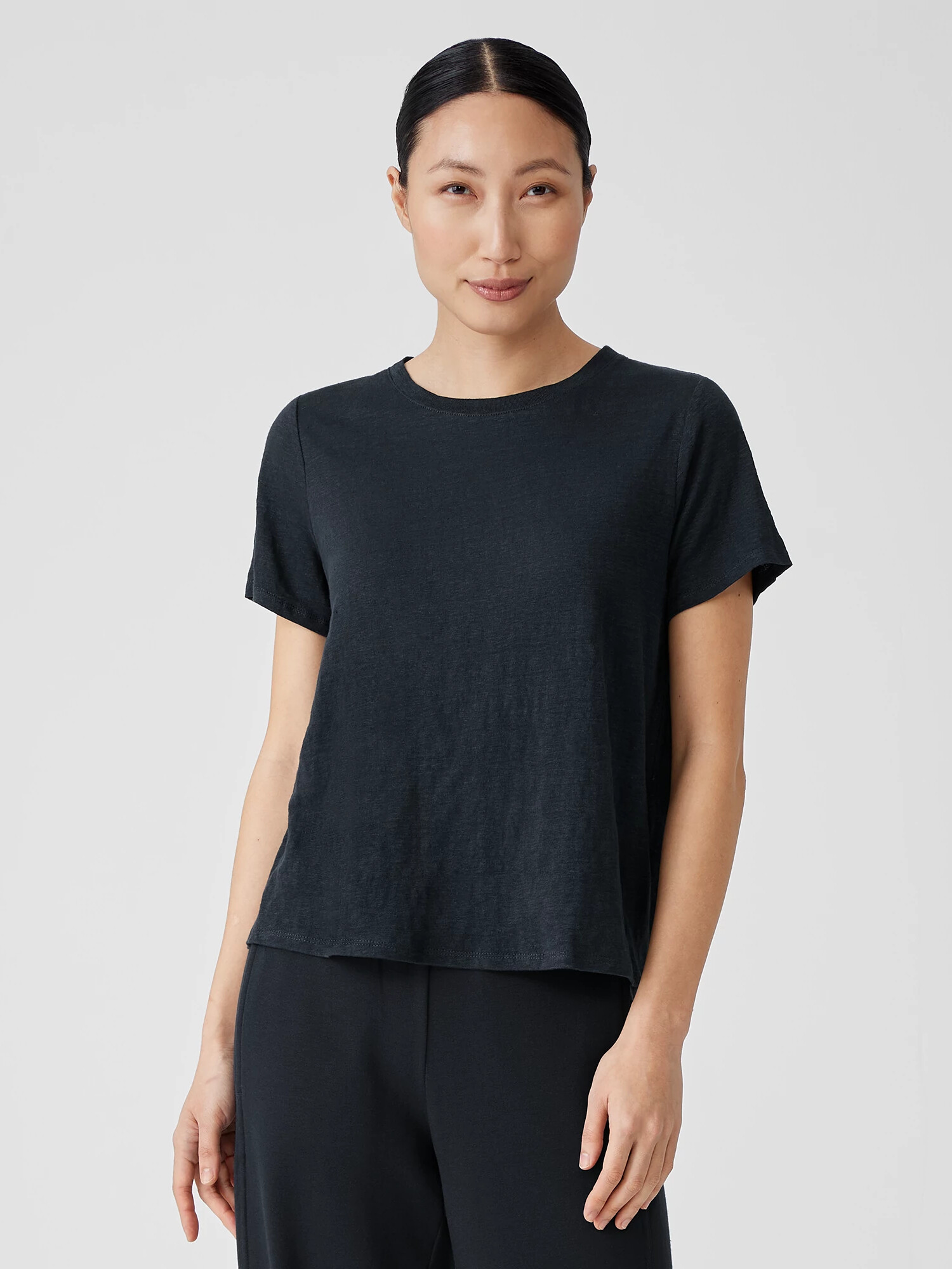 Organic Linen Jersey Crew Neck Tee
