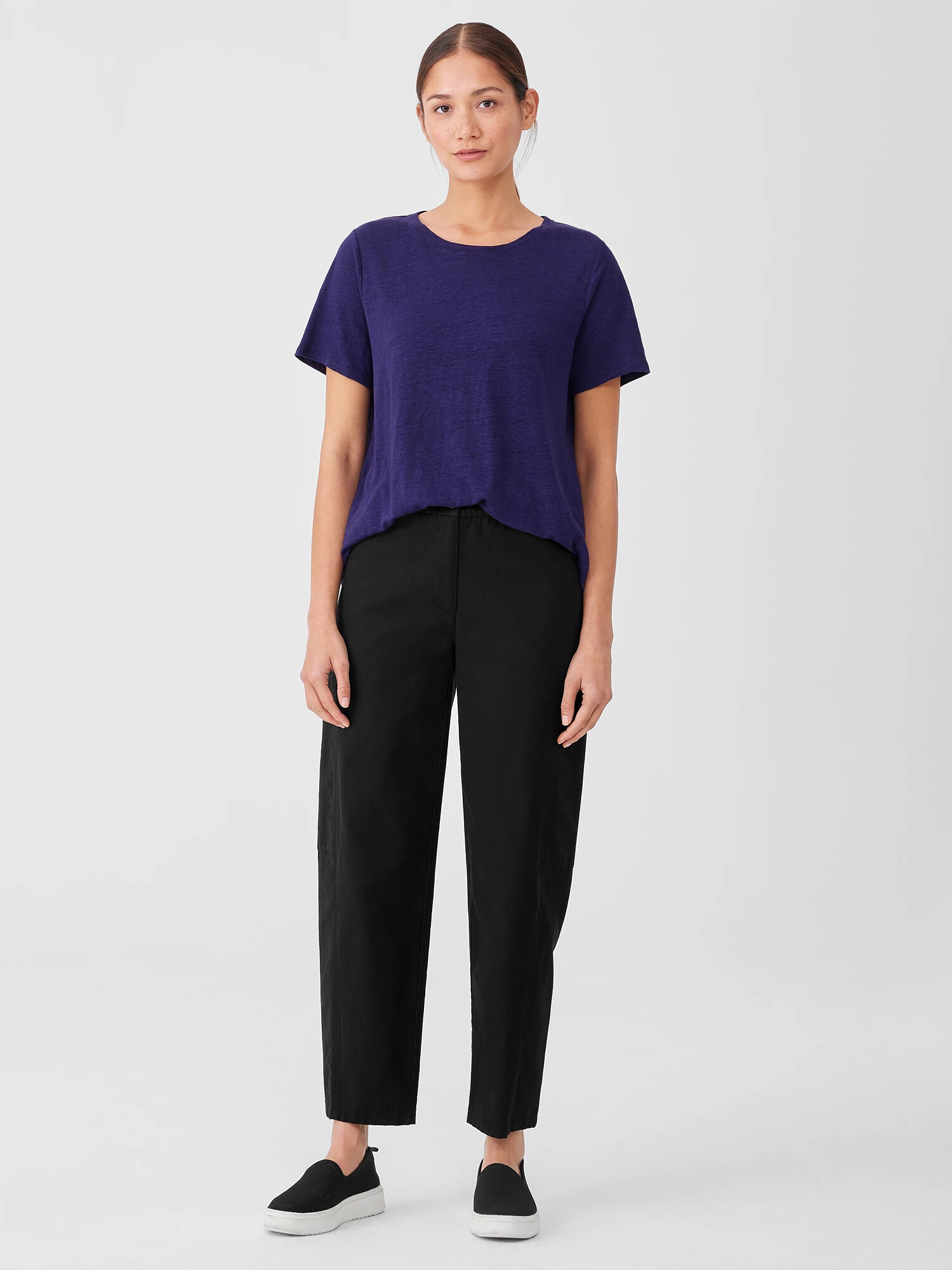 Cotton Hemp Stretch Lantern Pant