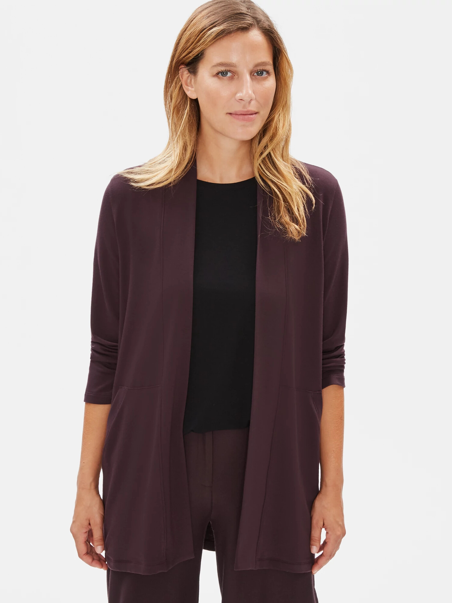 Tencel Stretch Terry Bracelet-Sleeve Jacket