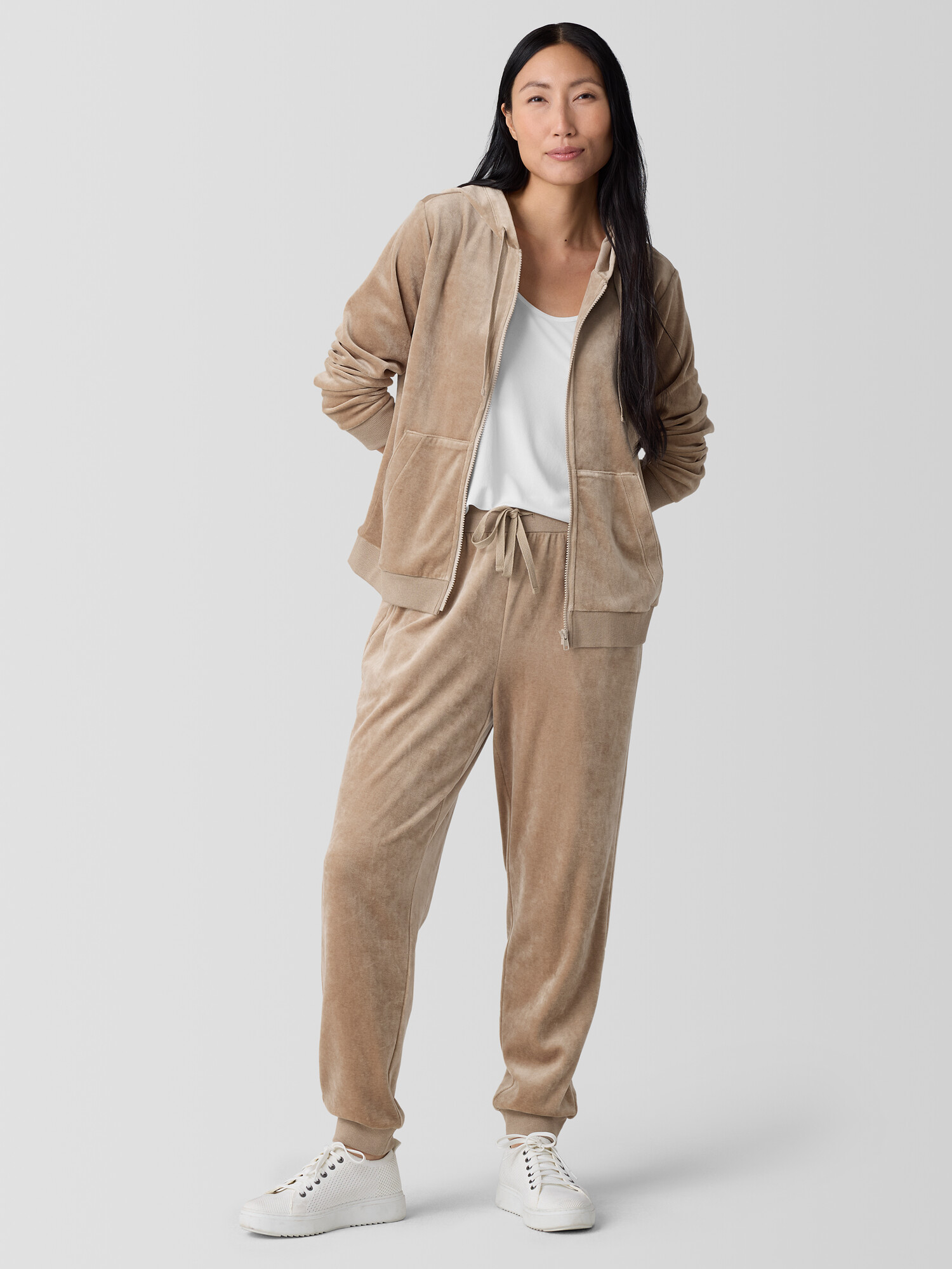 Cozy Velour Knit Jogger Pant by EILEEN FISHER