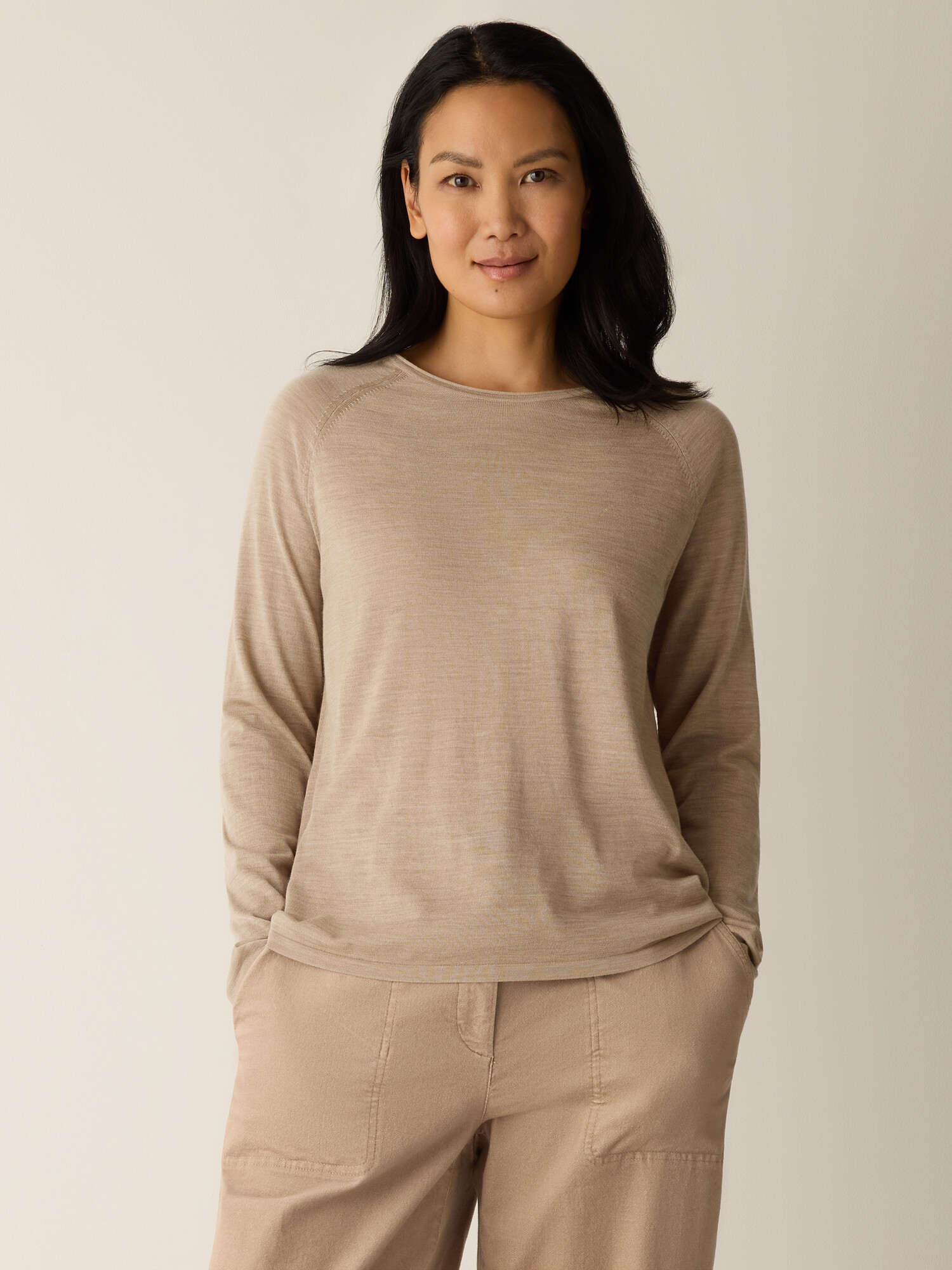 Superfine Merino Crew Neck Top