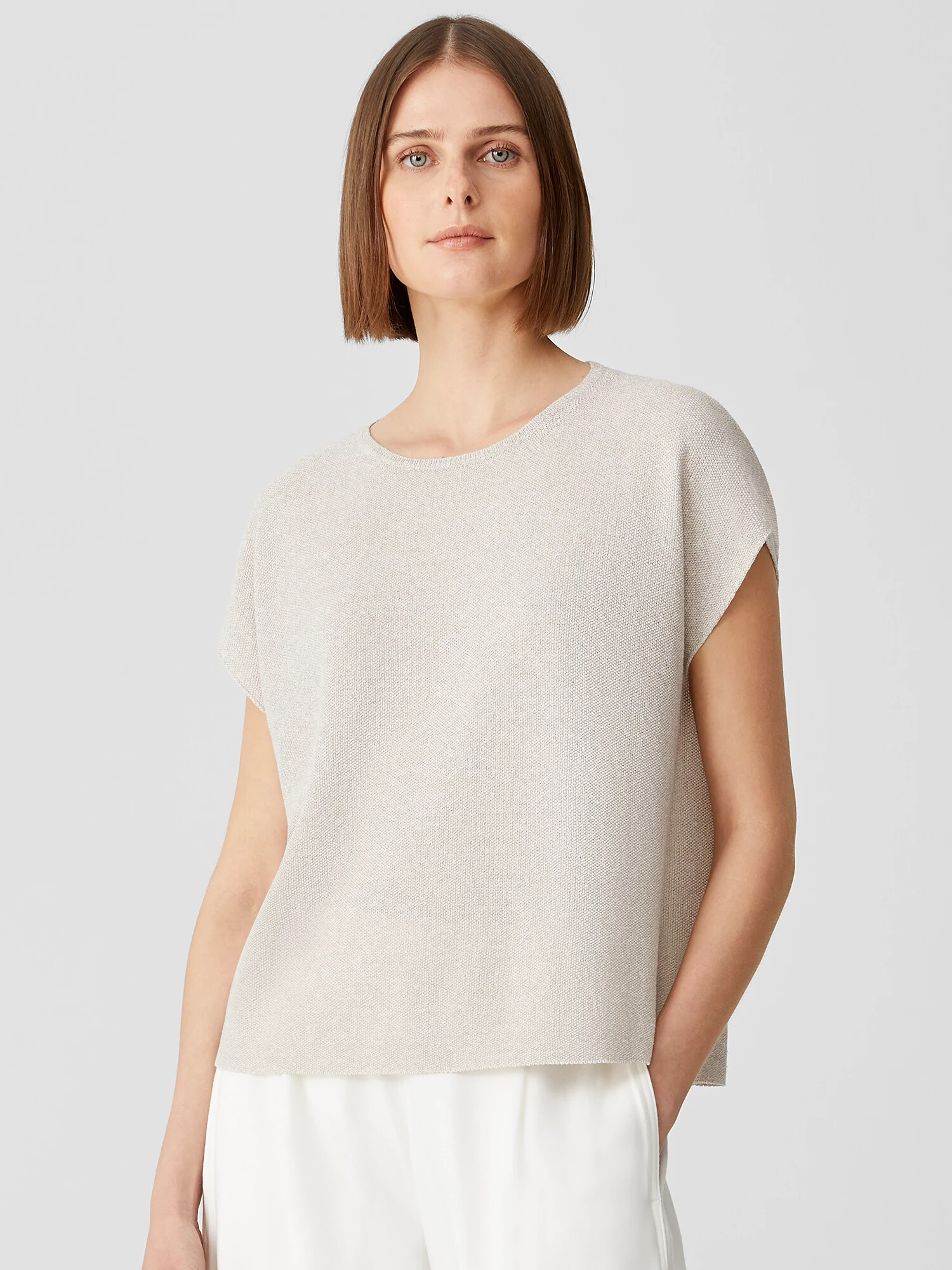 Organic Linen Cotton Twist Square Top