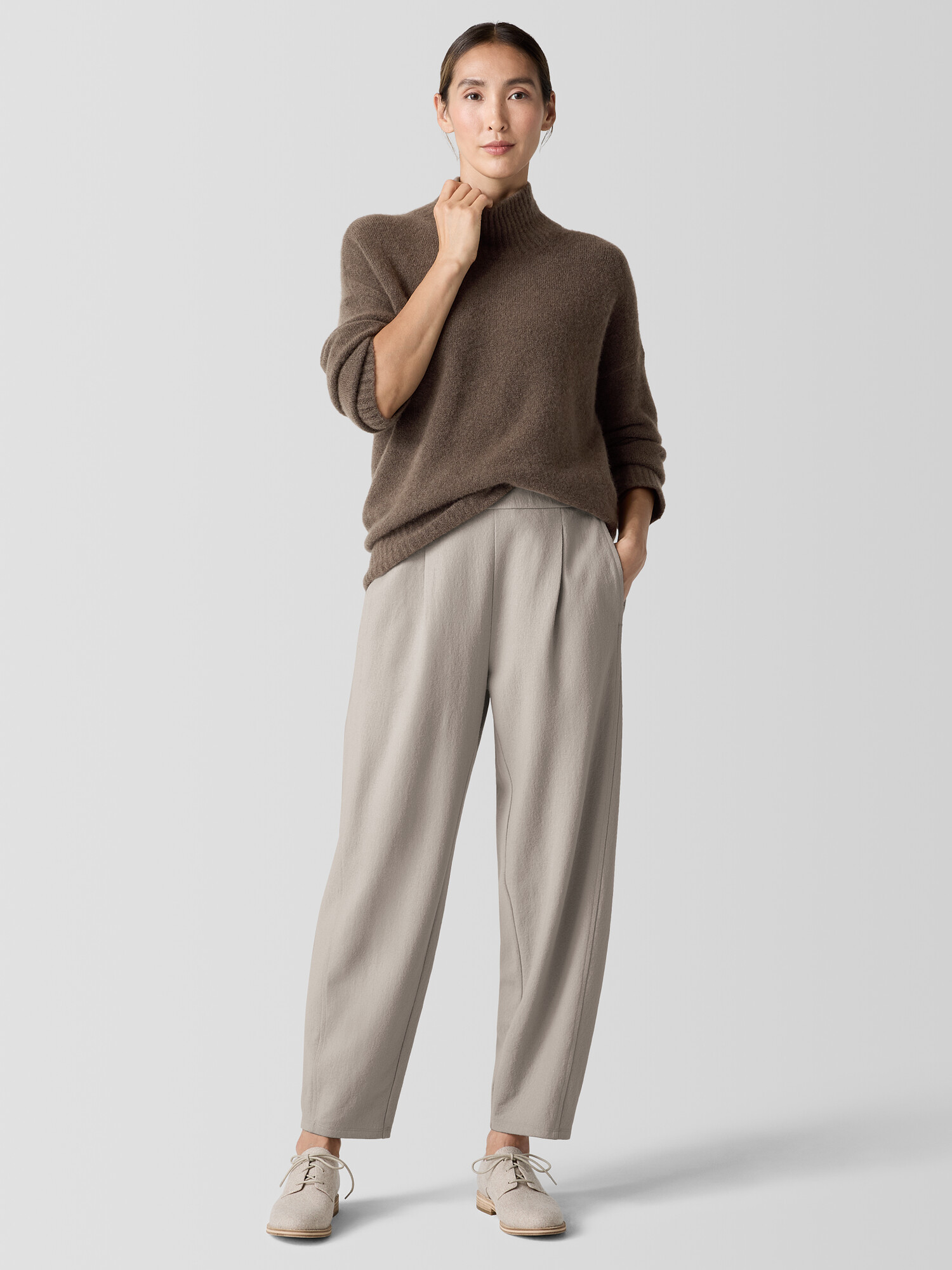 Felted Wool Jersey Lantern Pant