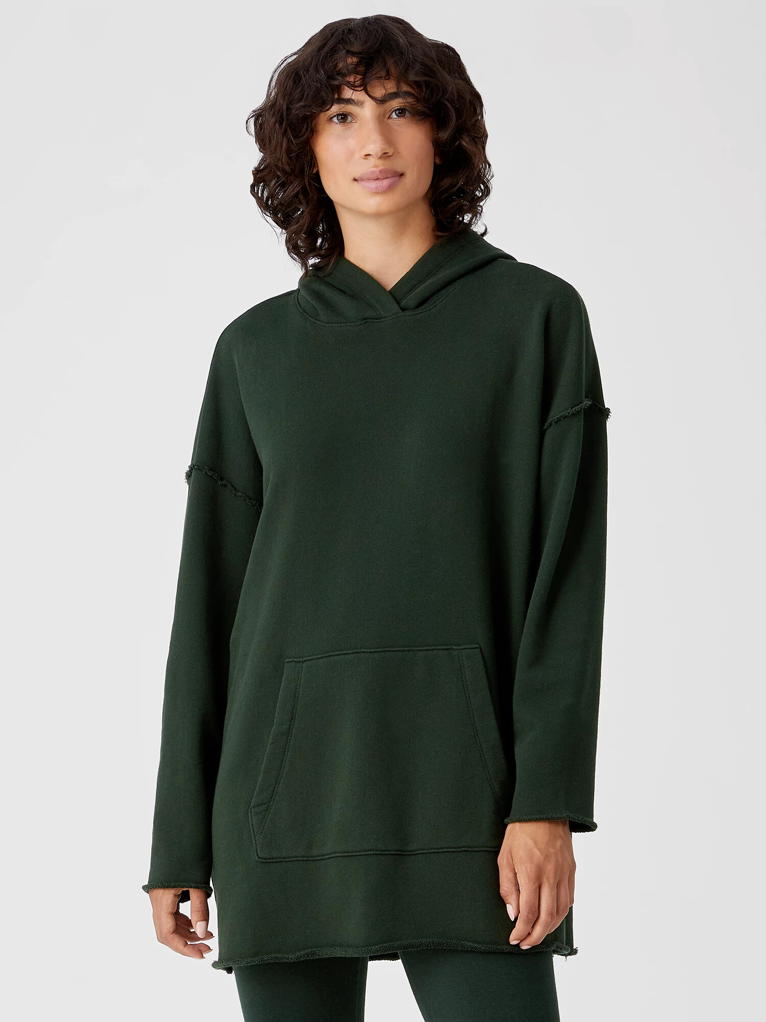 French Terry Hooded Long Top