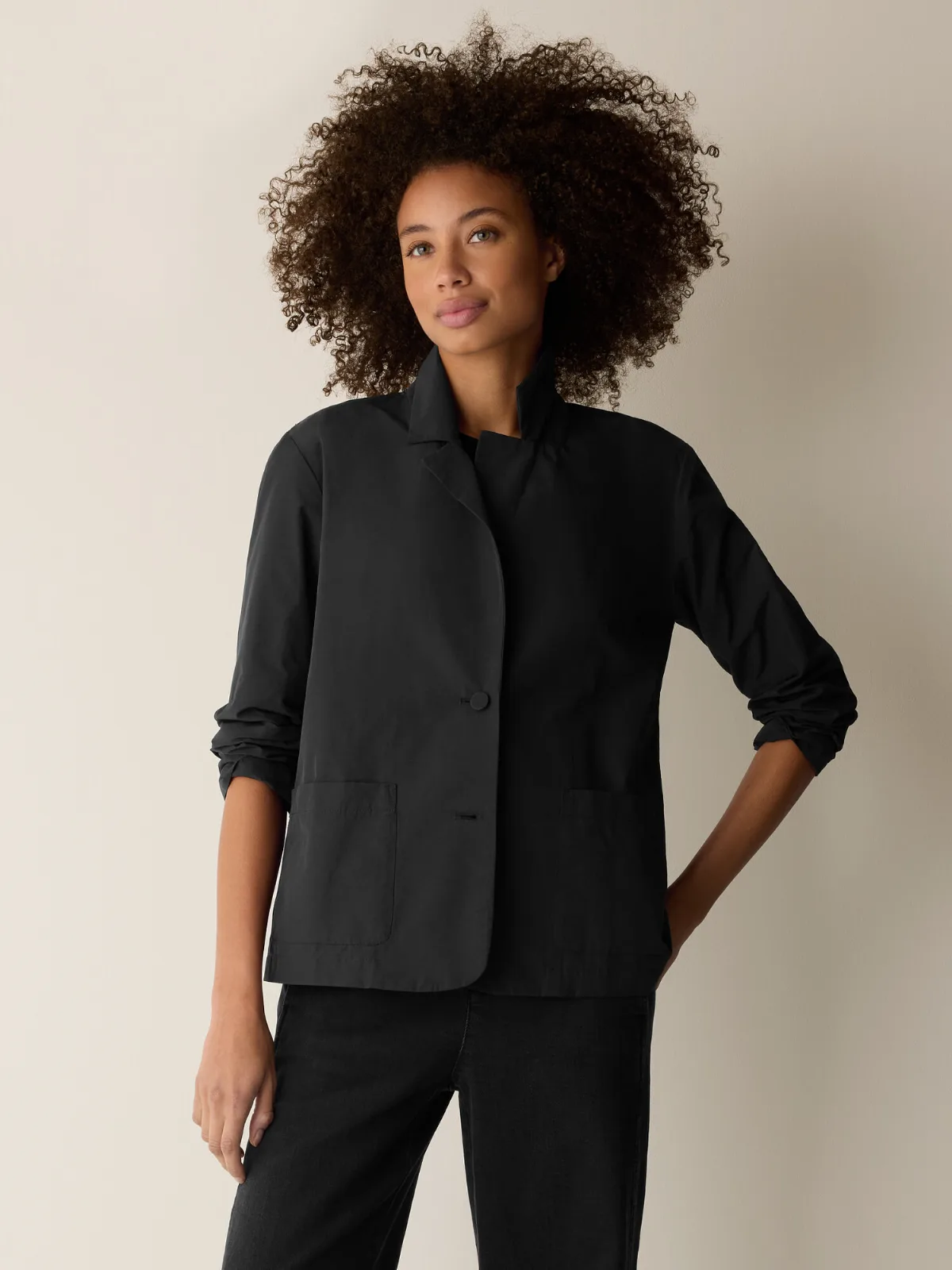 Light Cotton Nylon Blazer