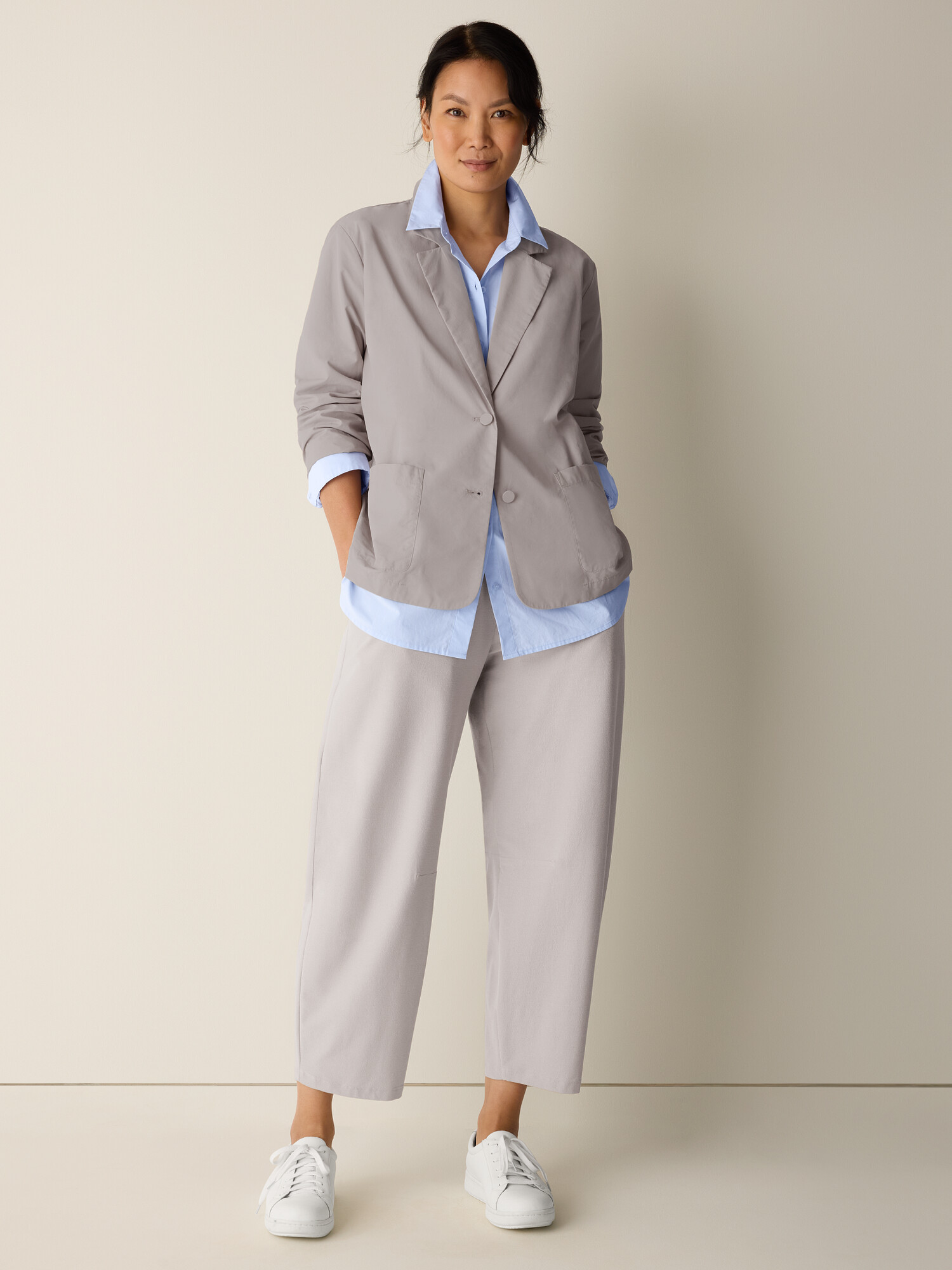 Light Cotton Nylon Blazer