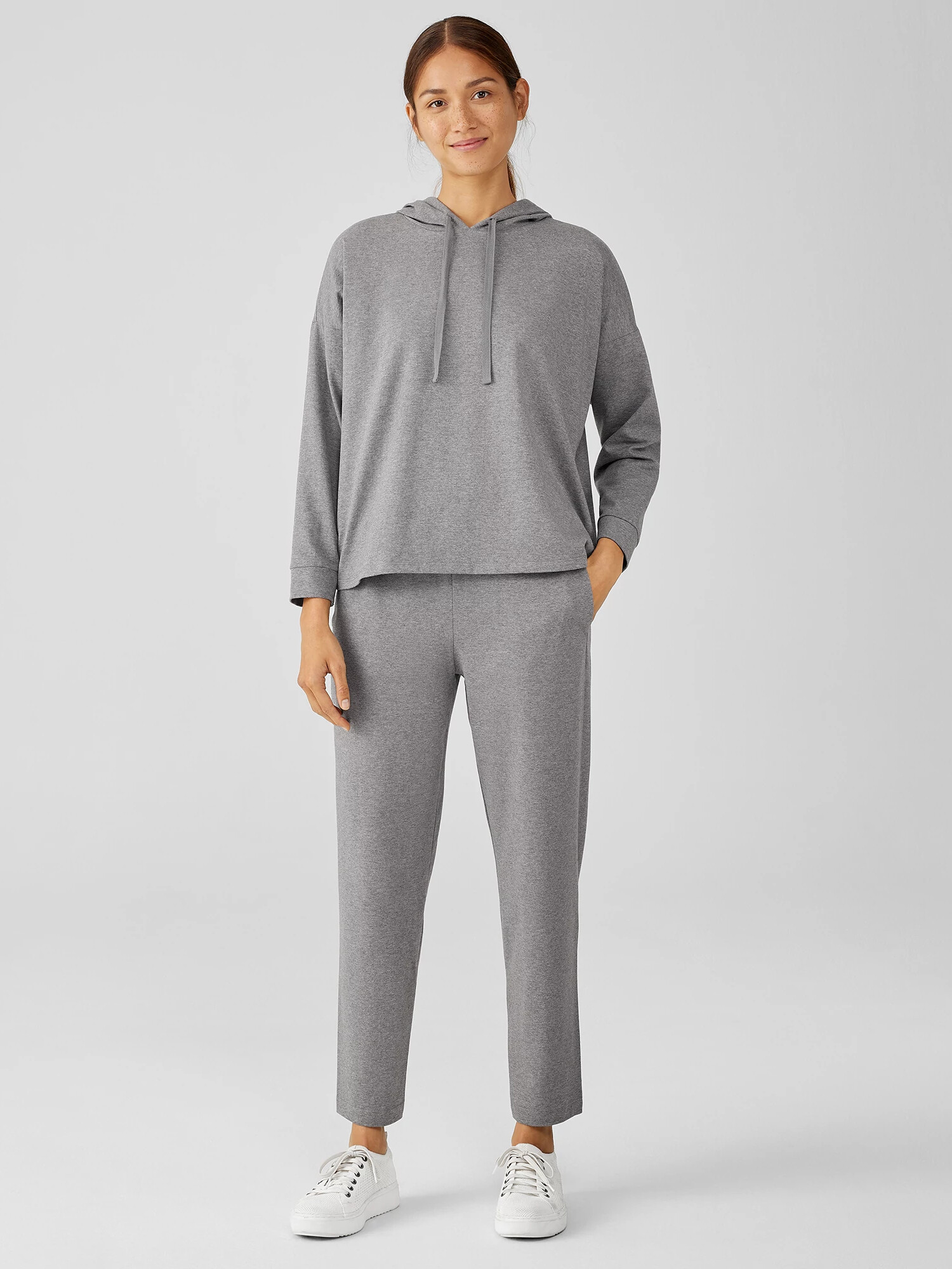 Heathered Organic Cotton Jersey Slouchy Pant