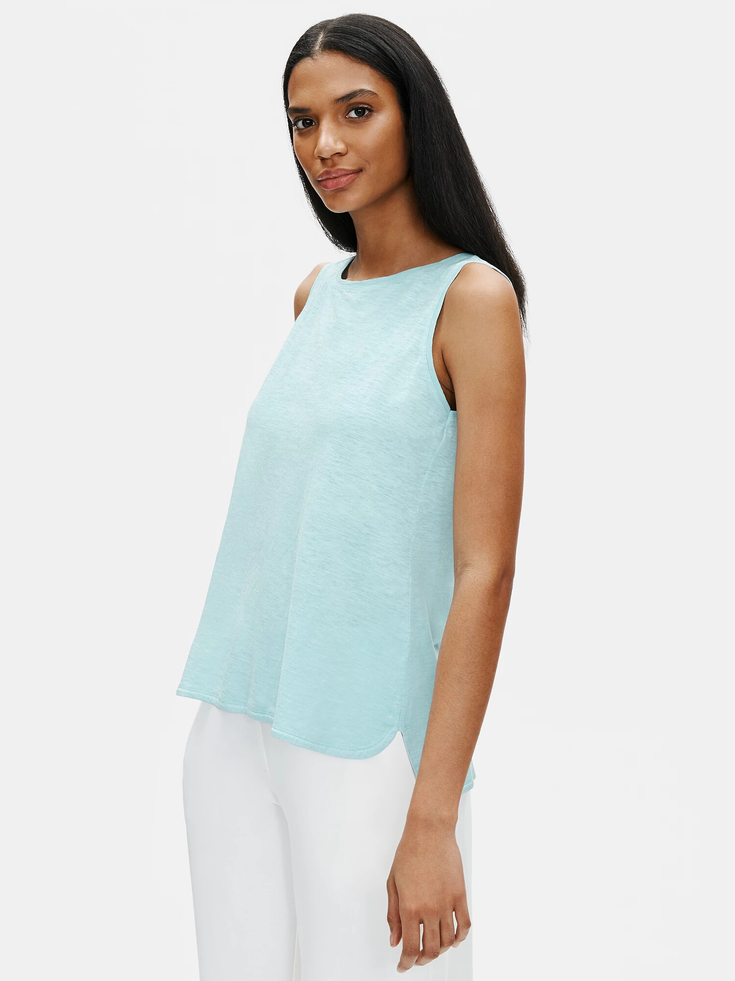 Hemp Organic Cotton Twist Scoop Neck Shell