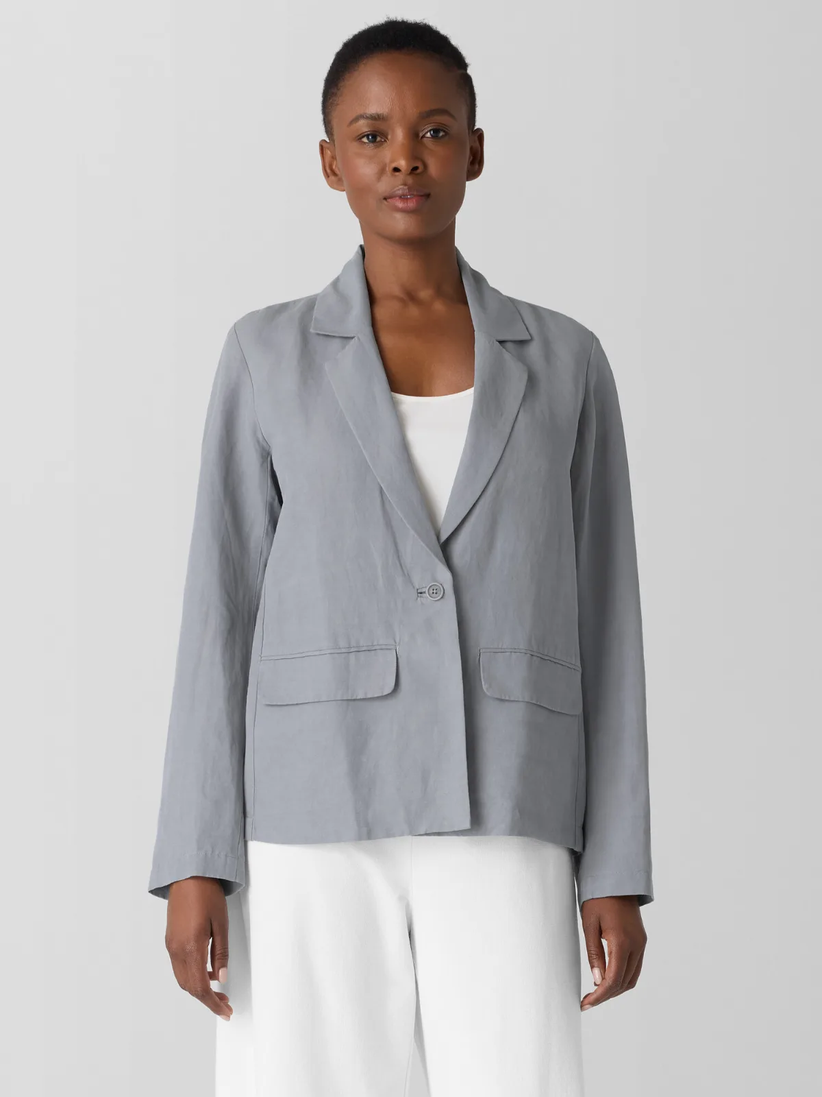 Linen Silk Twill Blazer