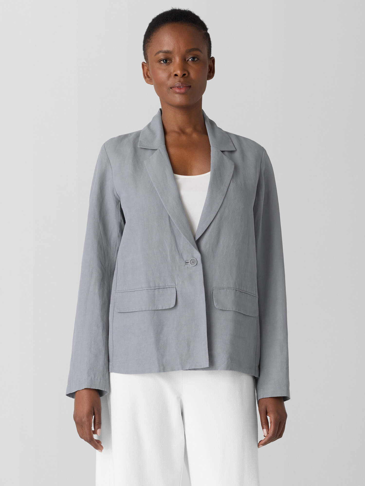Linen Silk Twill Blazer
