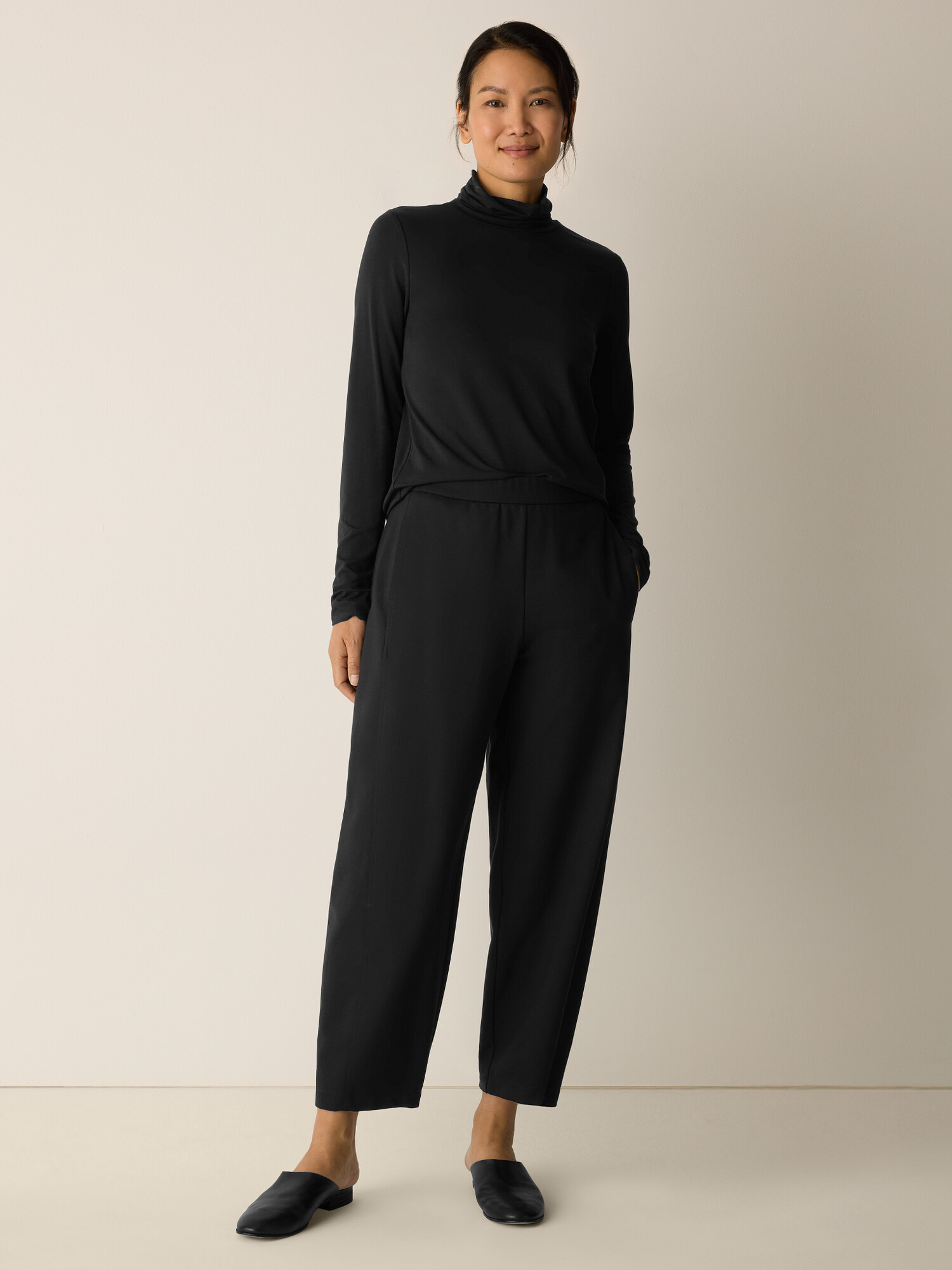 Washable Flex Ponte Lantern Pant by EILEEN FISHER