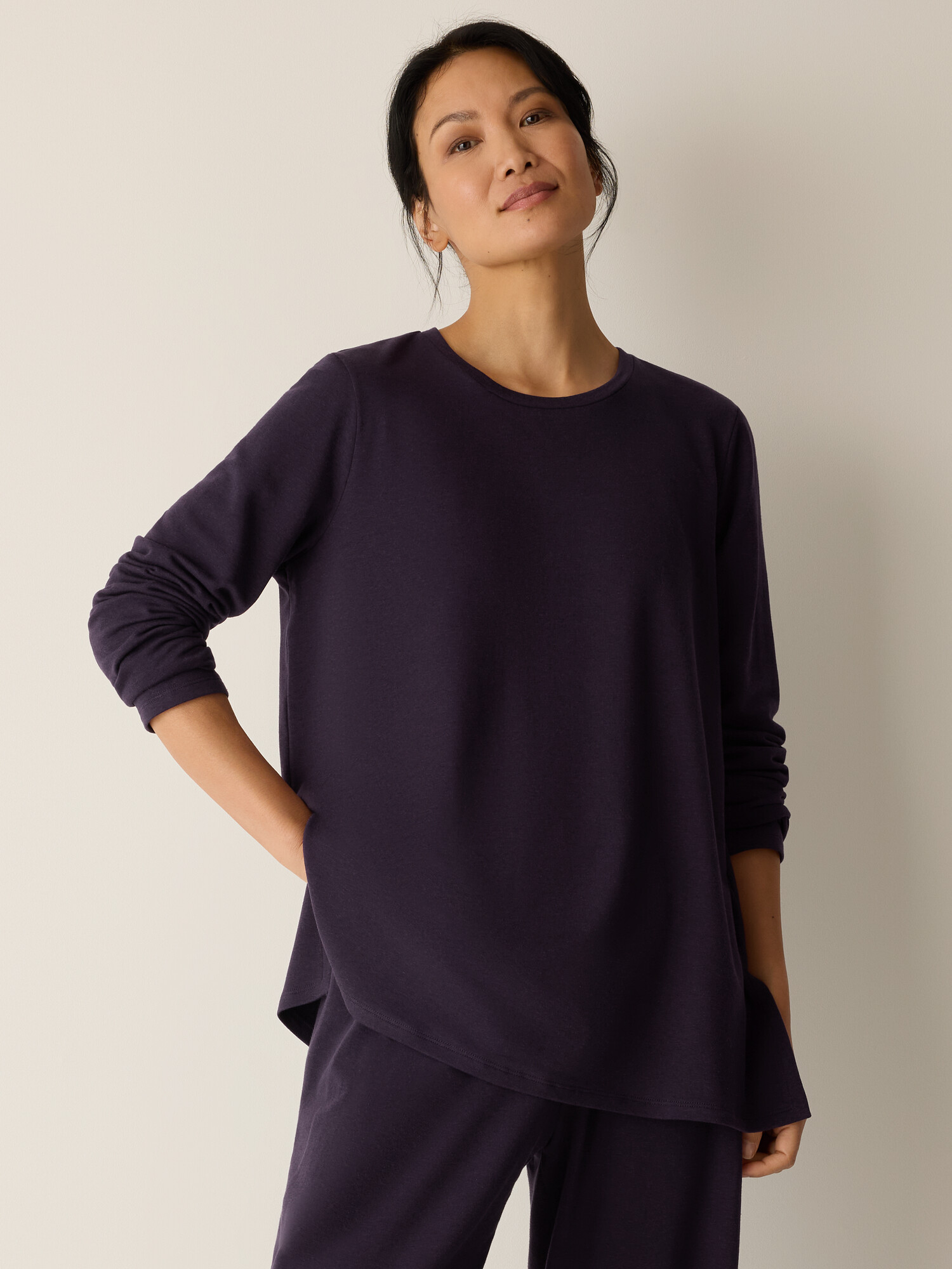 Cozy Brushed Terry Hug Long Top