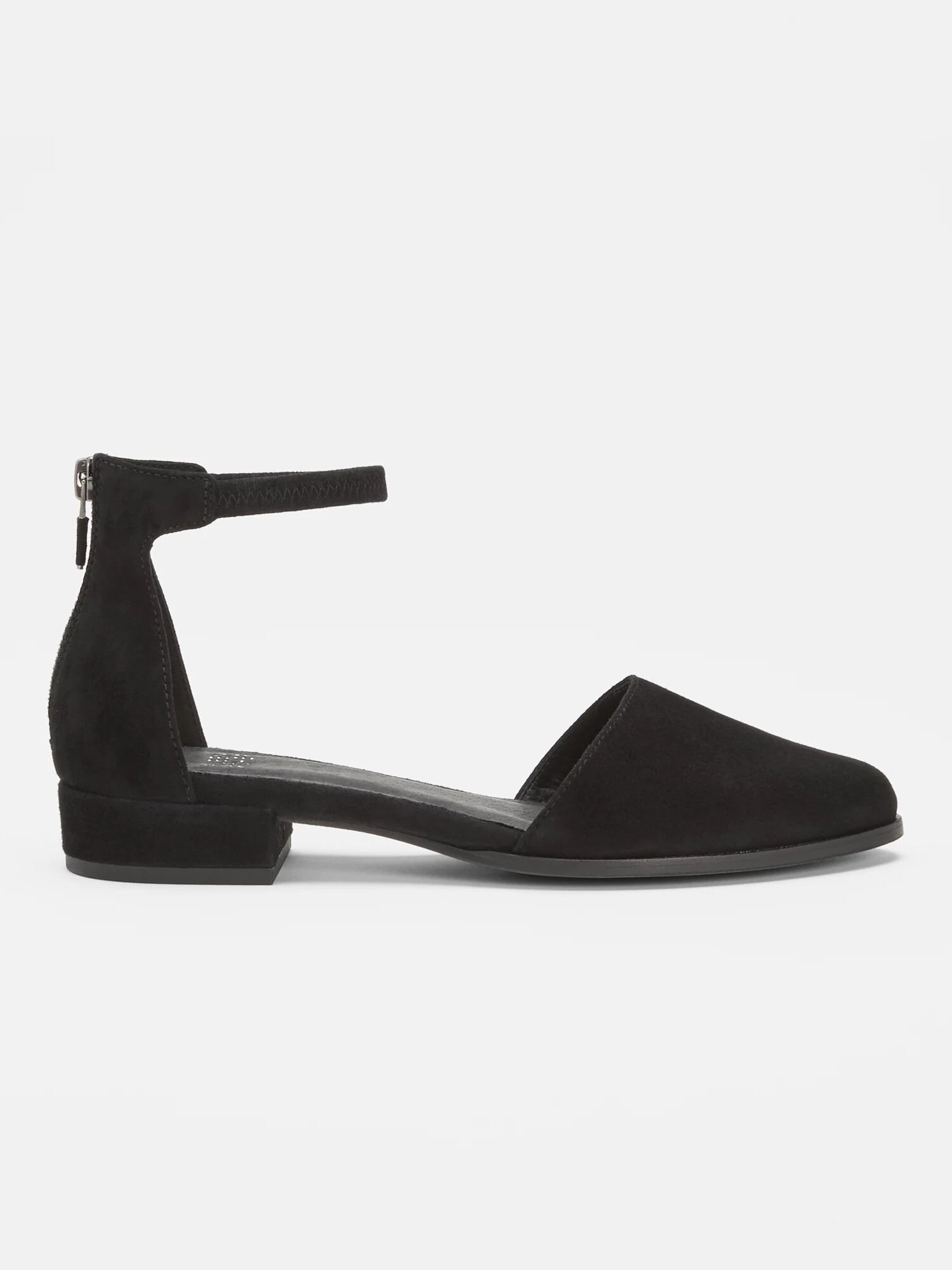 Hutton Suede Ankle Strap Flat by EILEEN FISHER