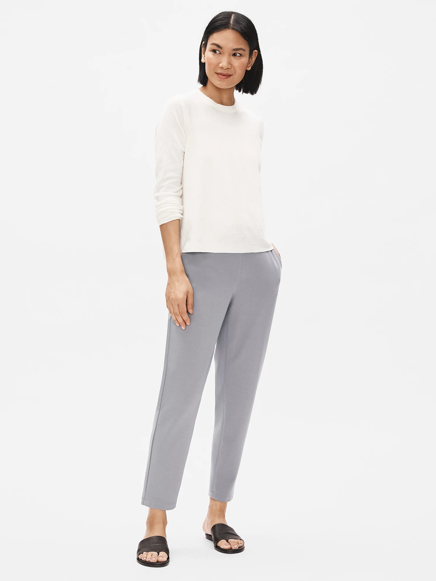 Flex Tencel Ponte Slouchy Pant