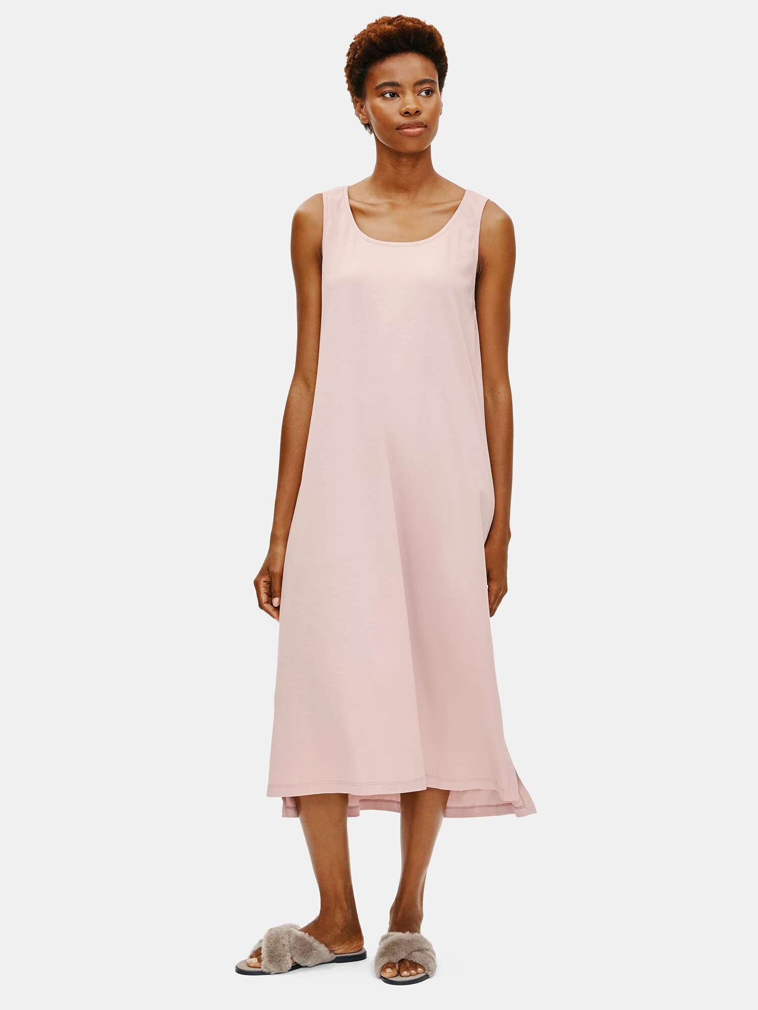Organic Cotton Interlock Tank Sleep Dress by EILEEN FISHER