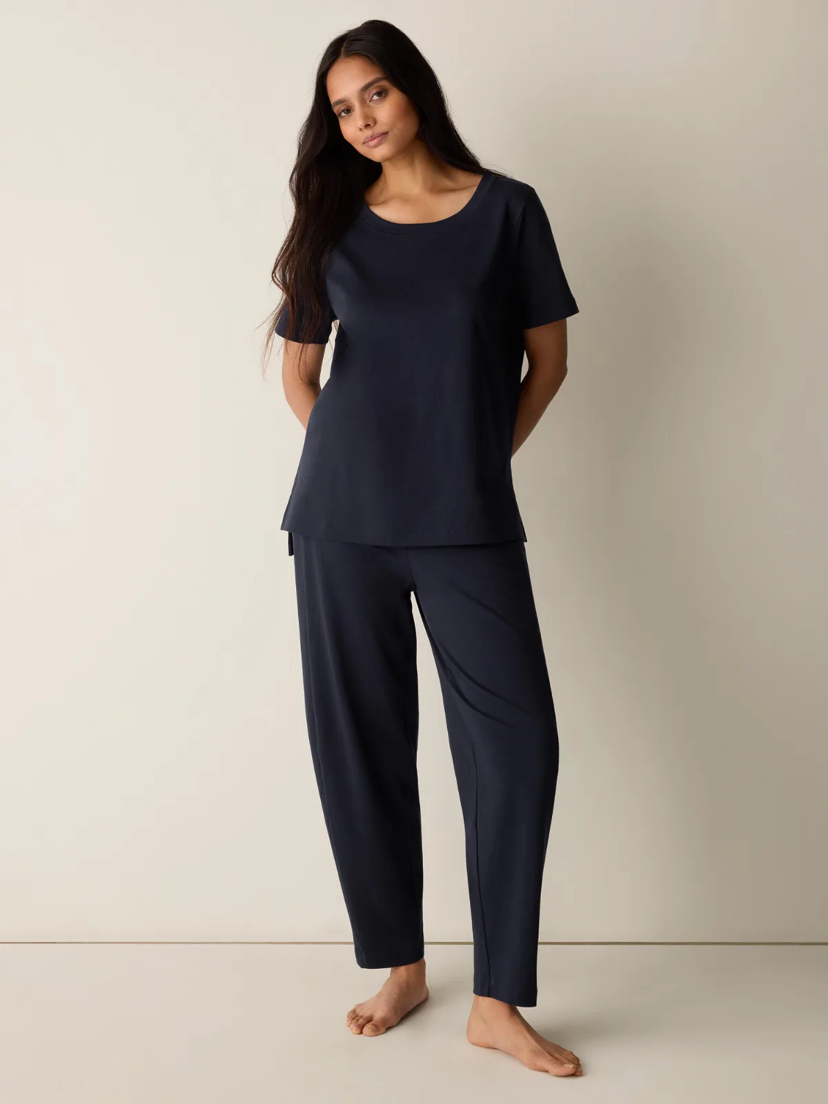Organic Cotton Interlock Lantern Sleep Pant
