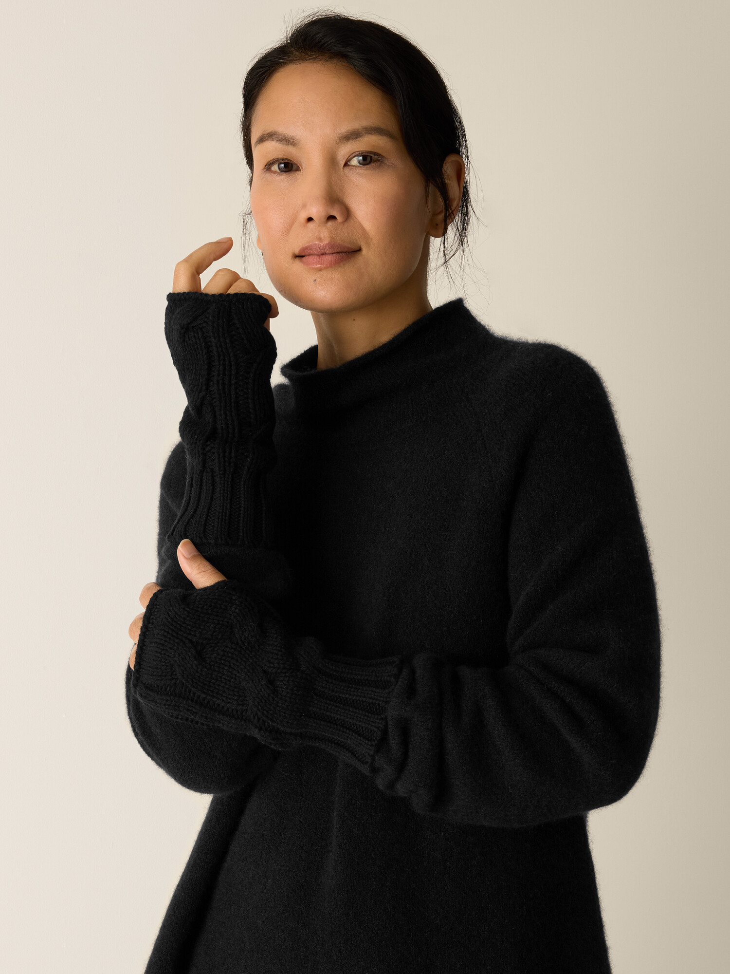 Cotton & Recycled Cashmere Glovelettes