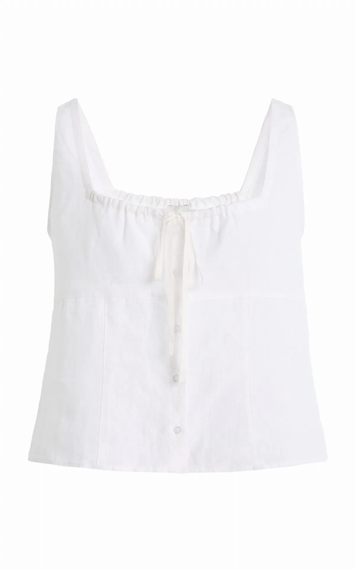 Relaxed Linen Tie Top
