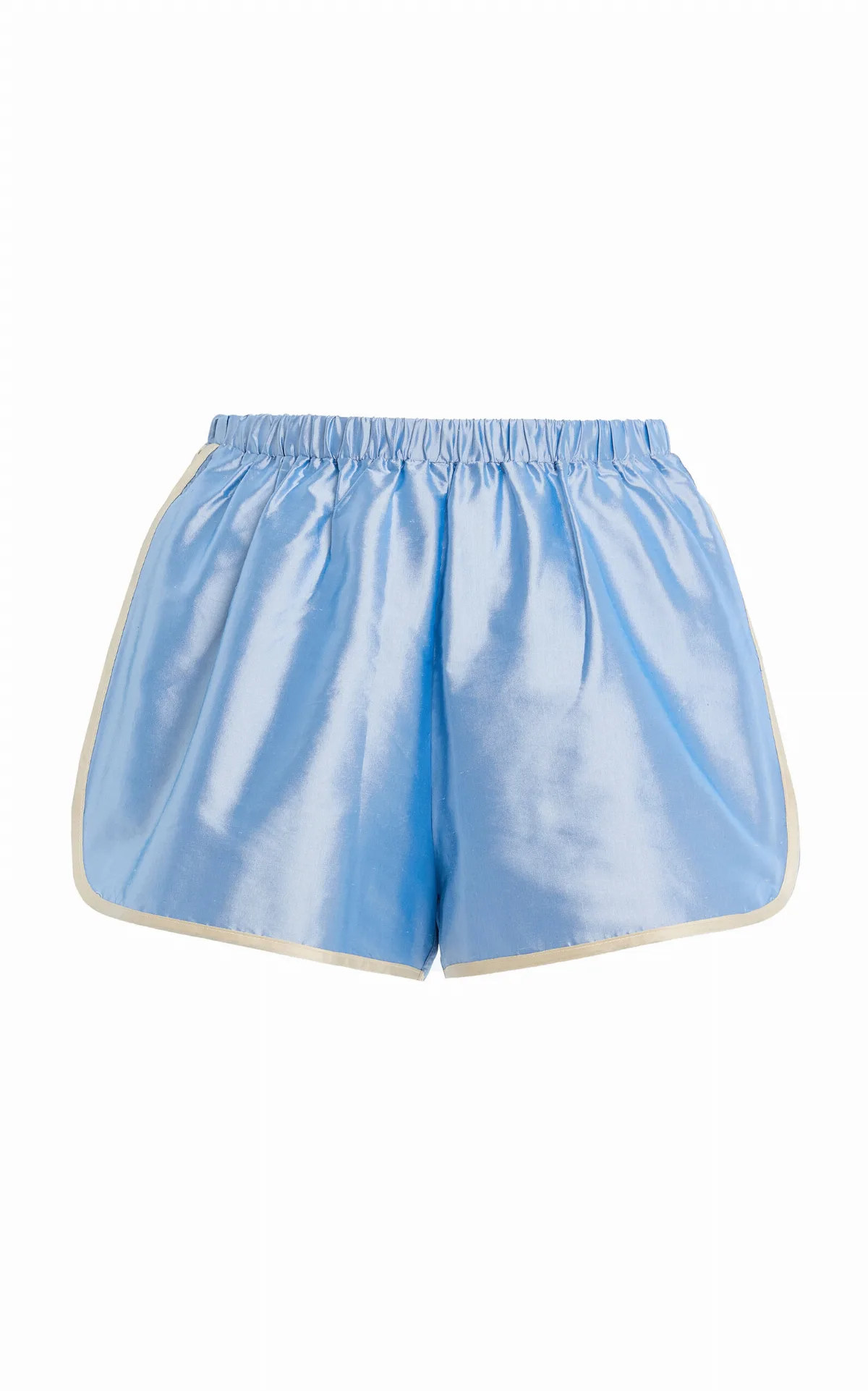 Striped Silk Taffeta Mini Shorts